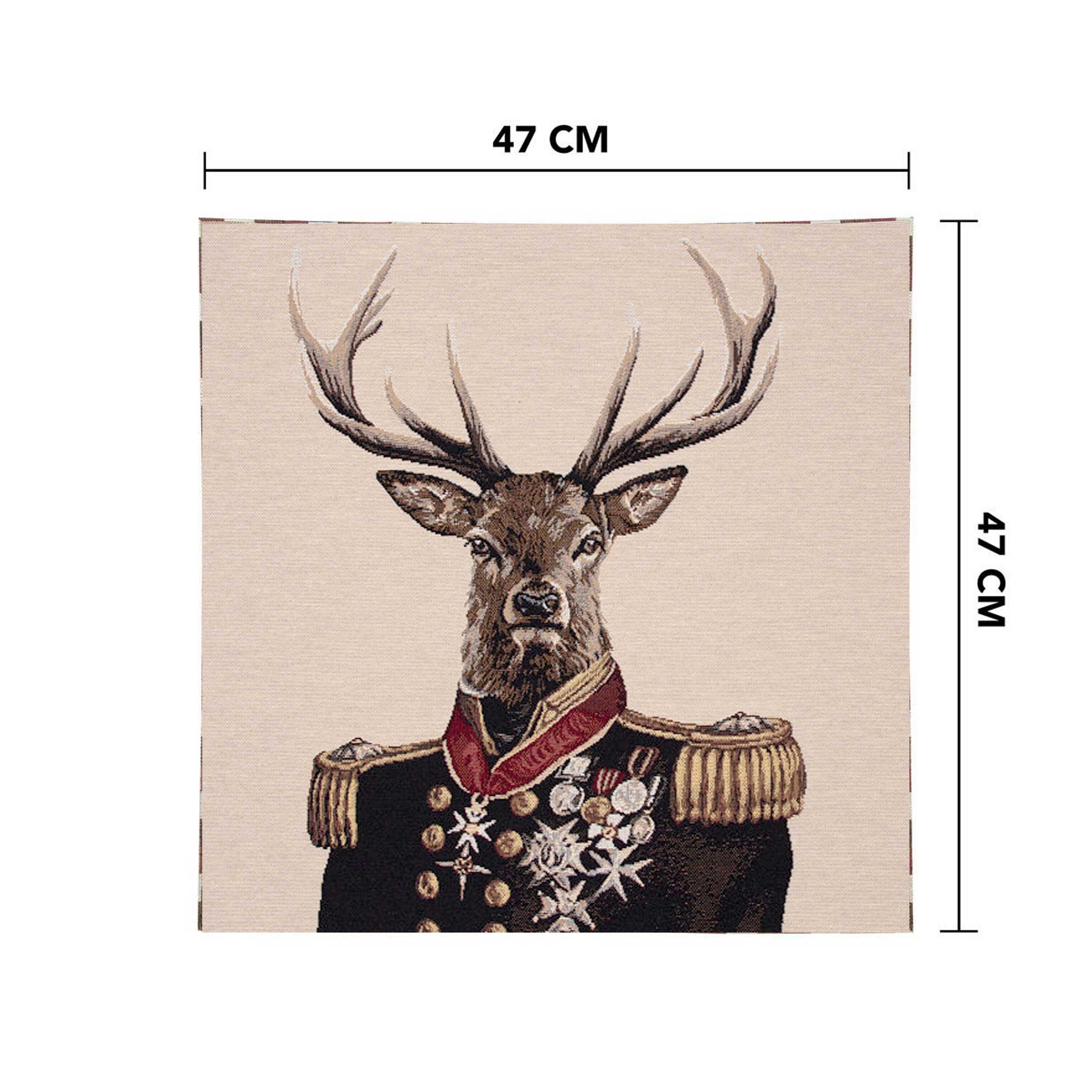 Admiral Deer Gobelin Cushion Panel Image
