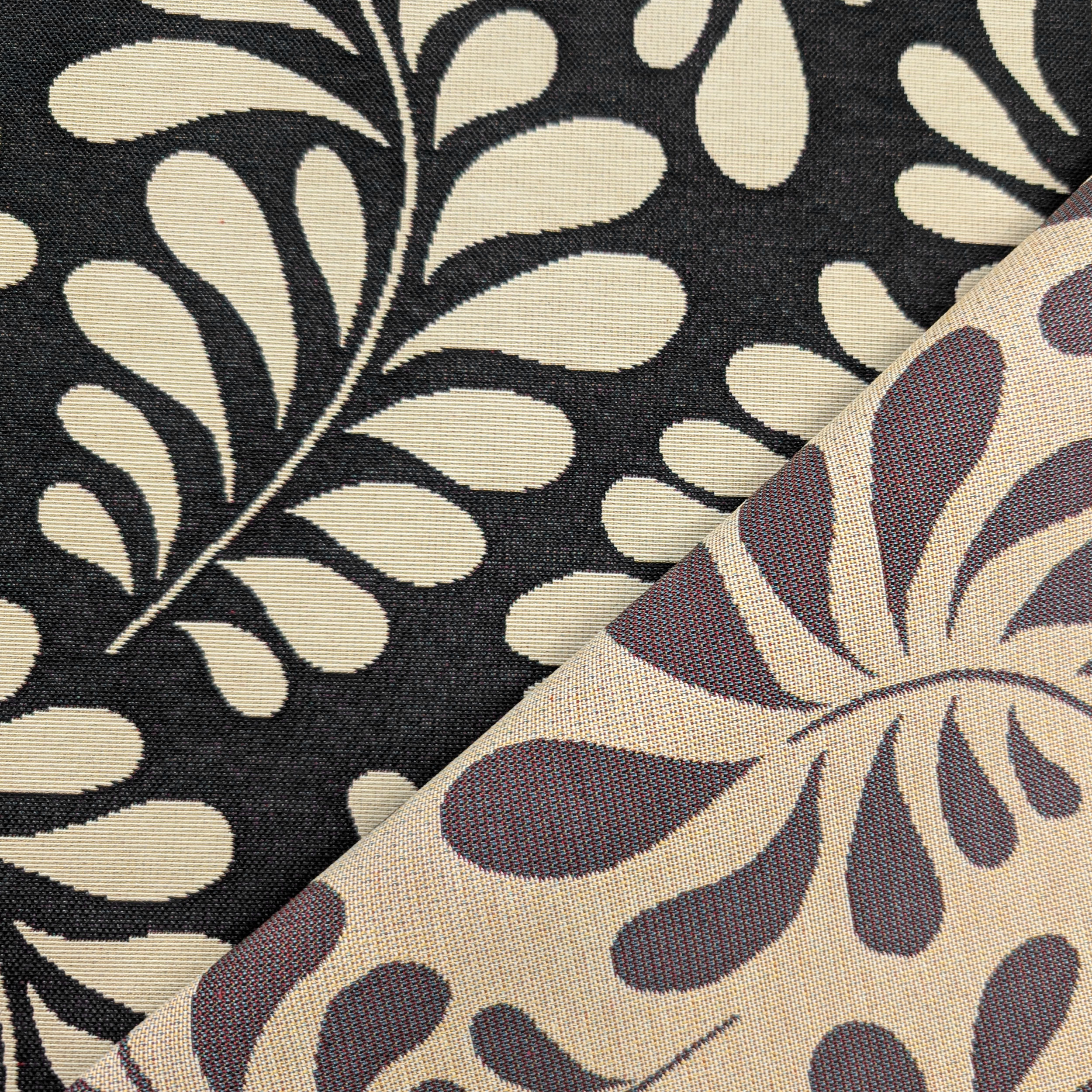 Fabric Gobelin Branches Black Background Image
