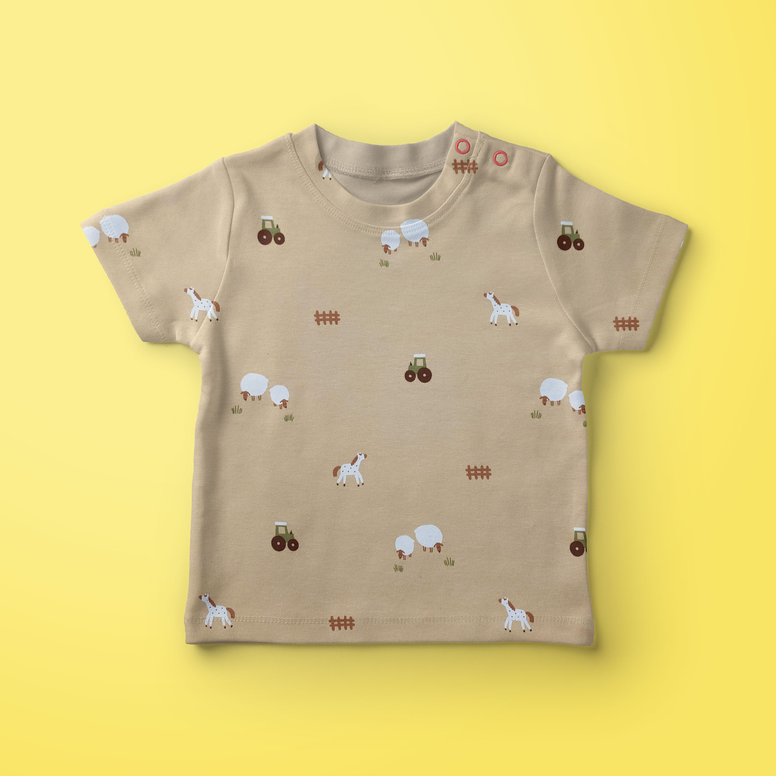 Fond de ferme en jersey de coton beige