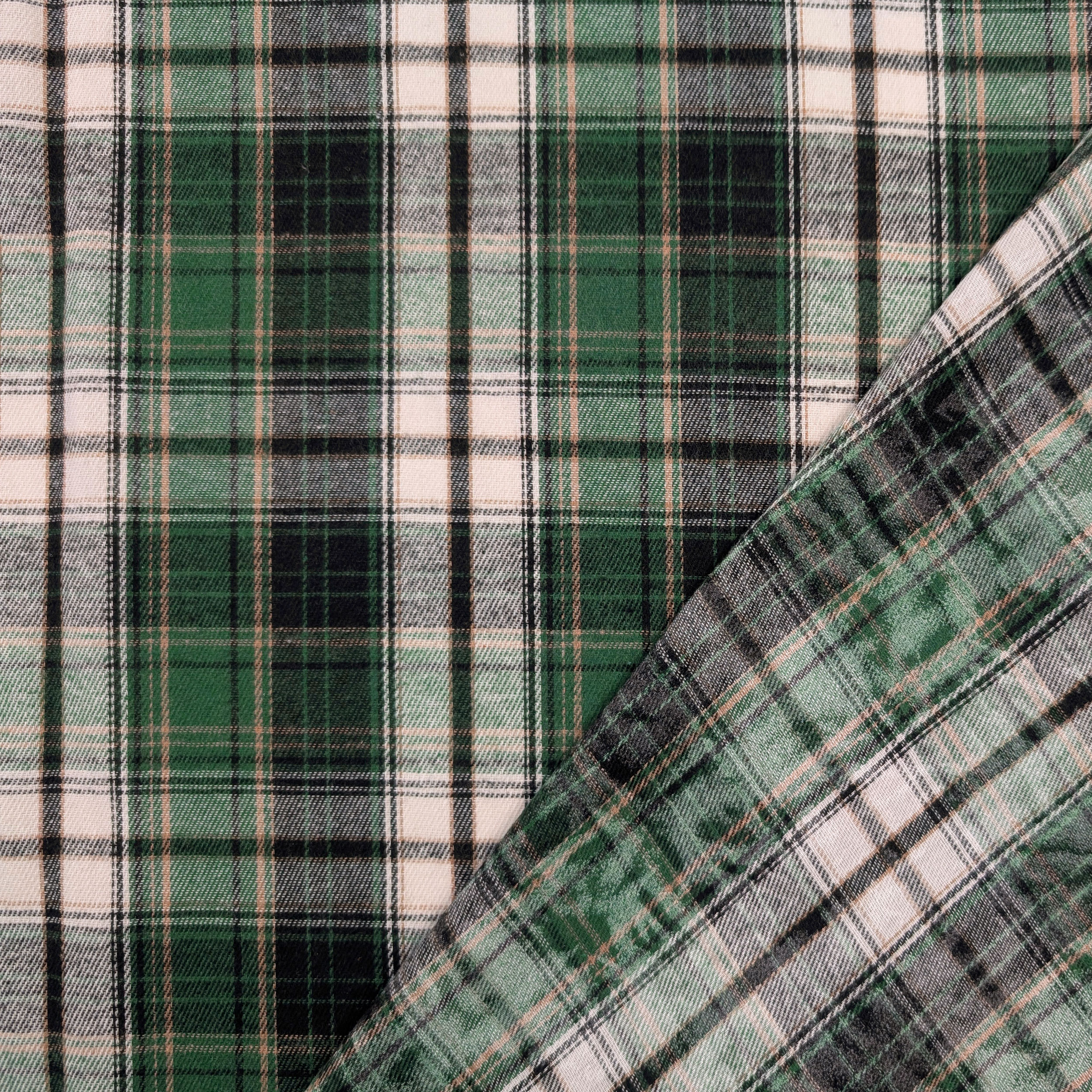 Green Washed Cream Tartan High Fashion Image