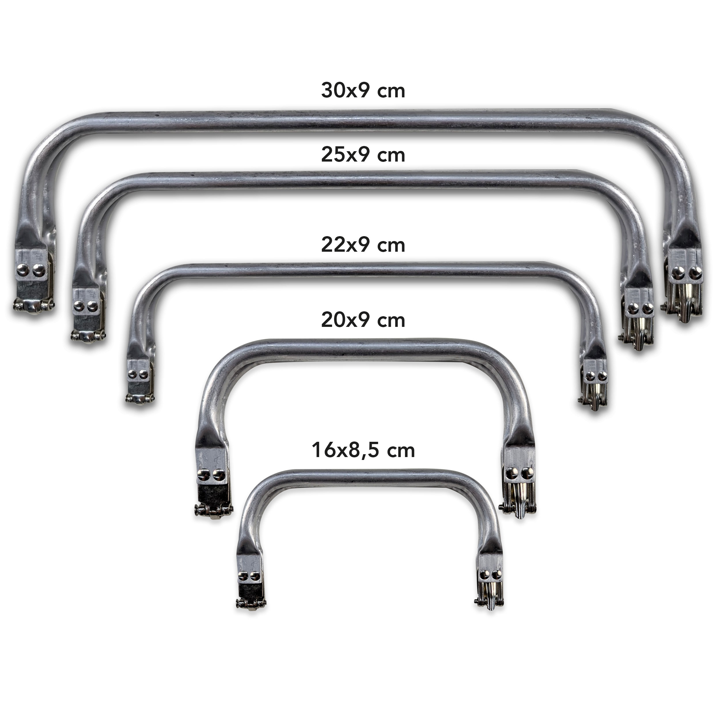 Rectangular Aluminium Spring Closure for Clutch Bags Image