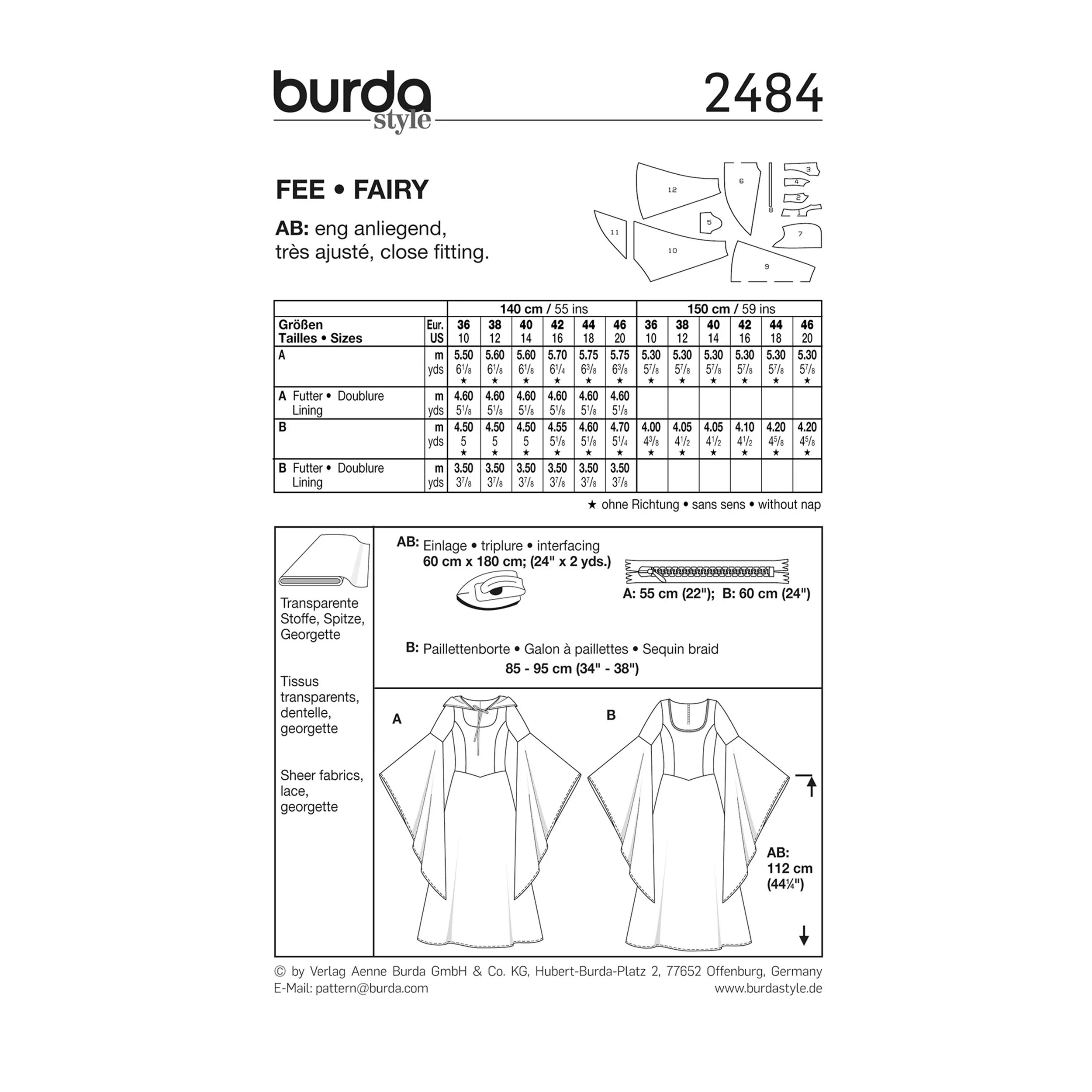 Burda Pattern Style Medium Carnival Fairy Image