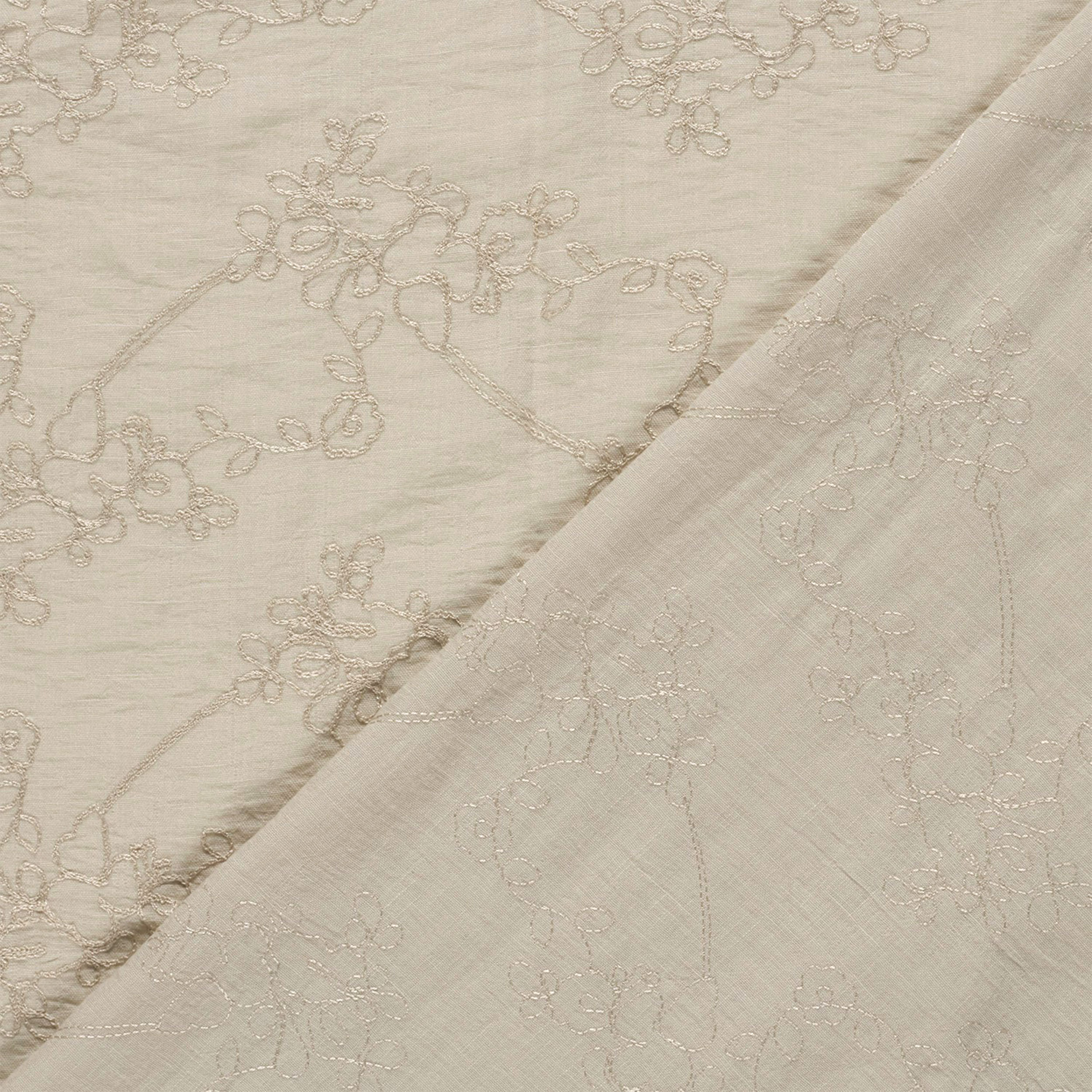 Embroidered Linen Blend Beige Image