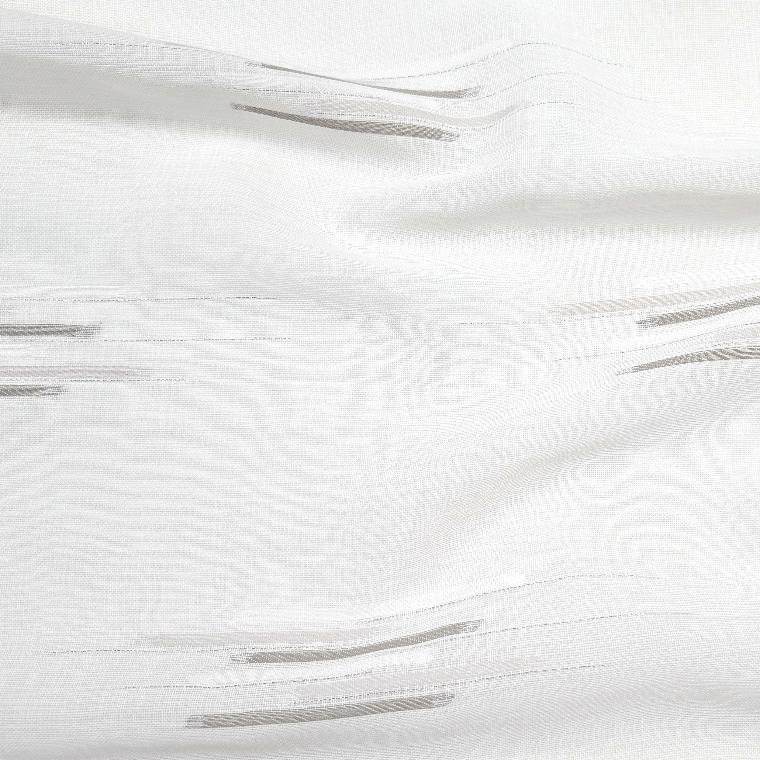 Curtain Fabric Striped Grey with Lurex Image
