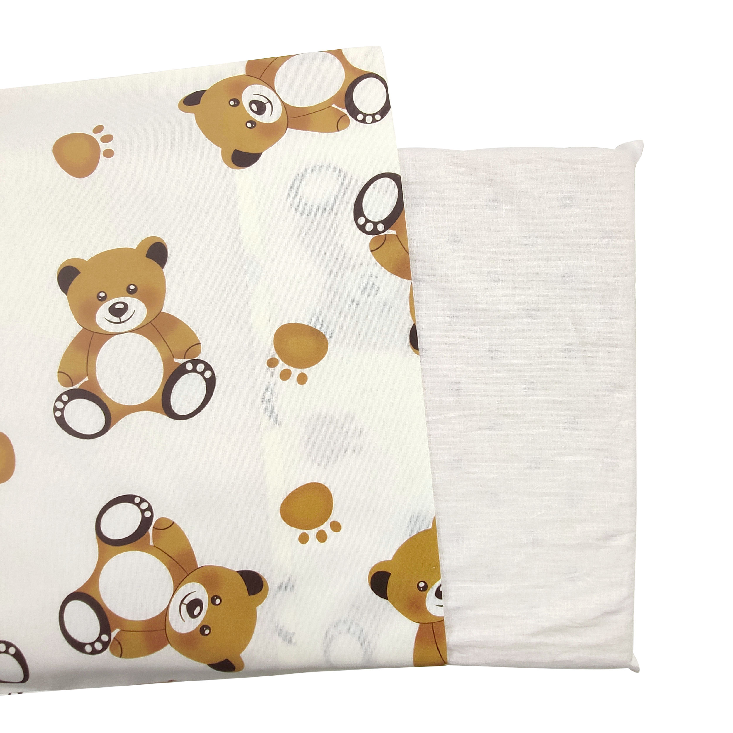 Taie d'oreiller Oursons fond blanc
