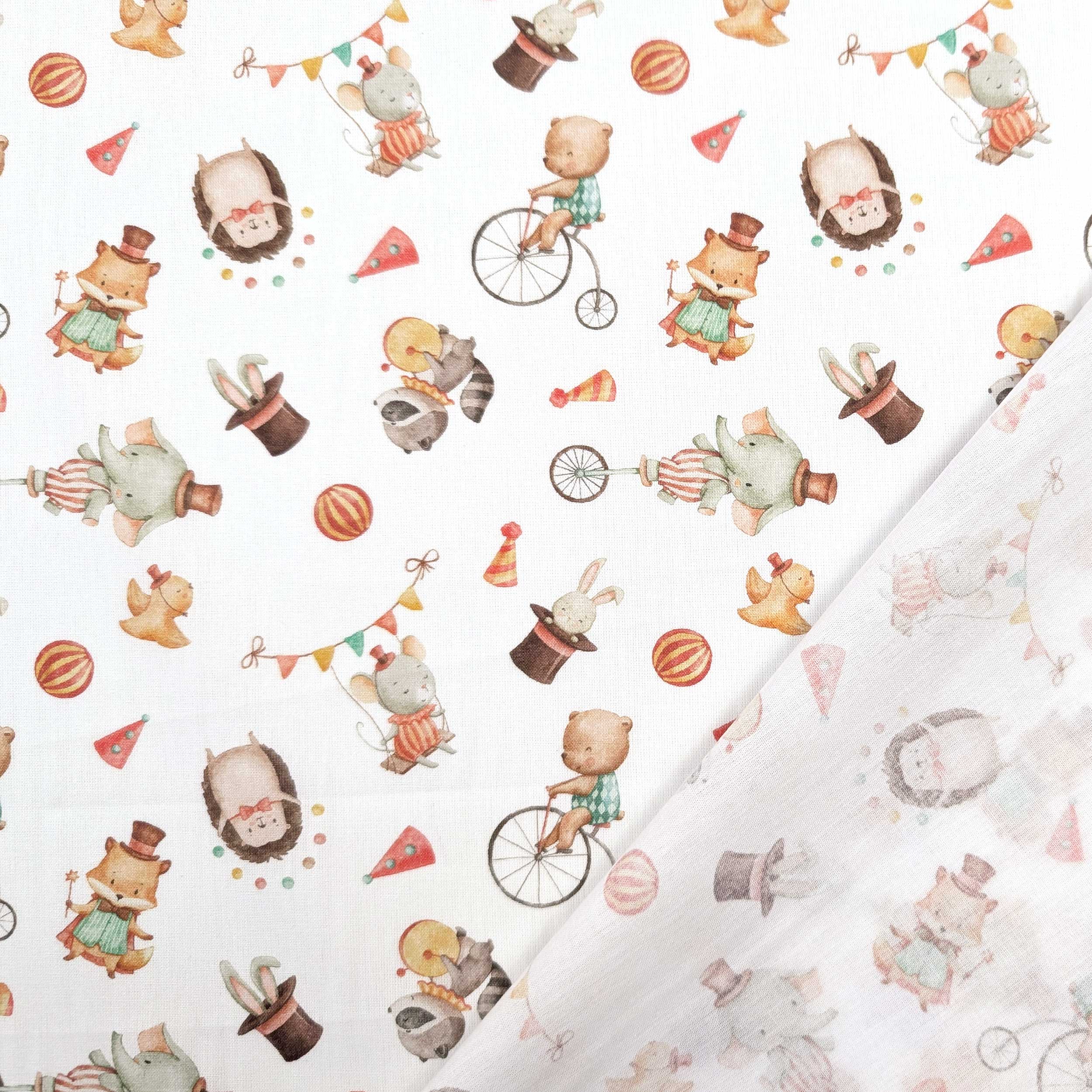 Percale Cotton: Circus Animals Image