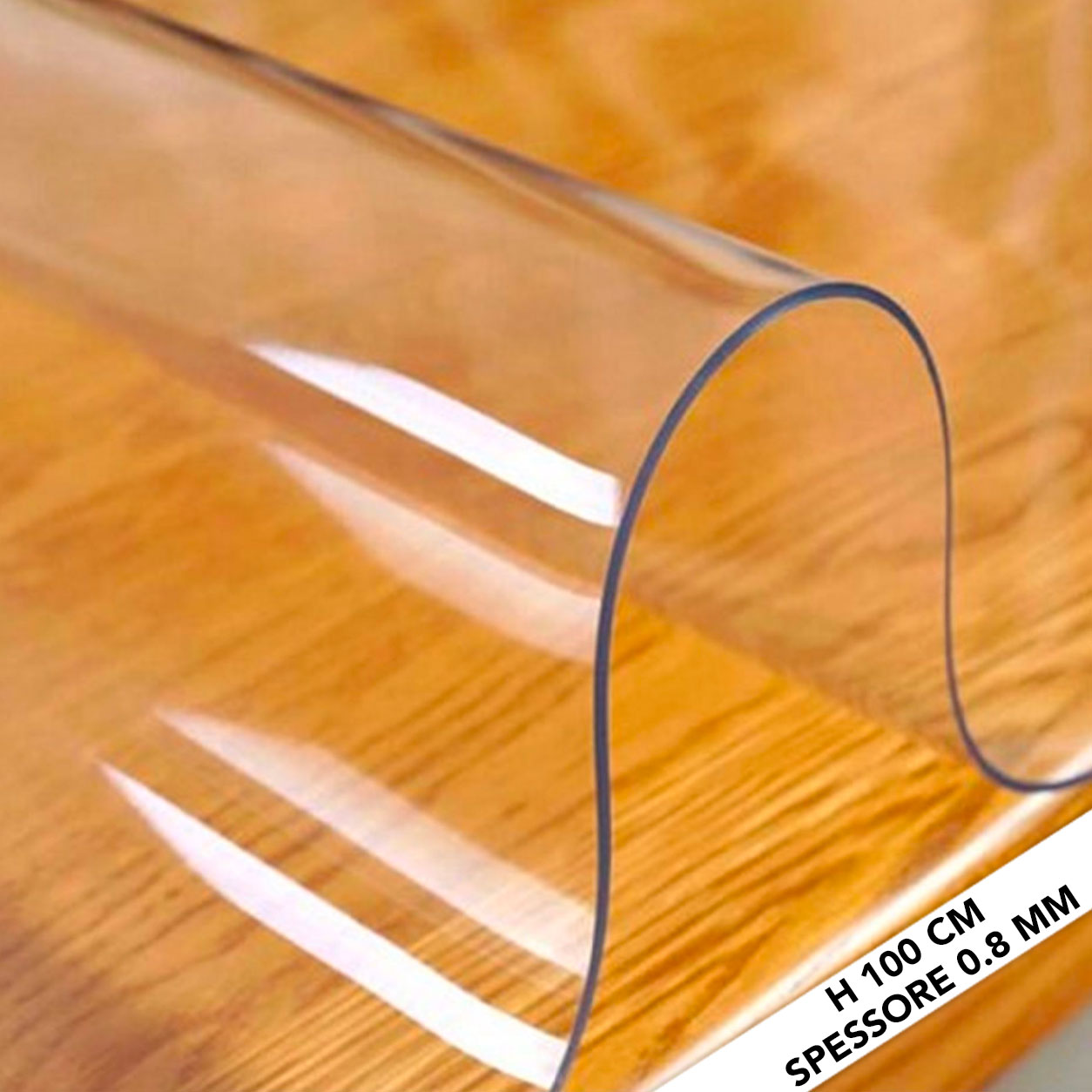 Transparent Plastic-coated Table Cover Image