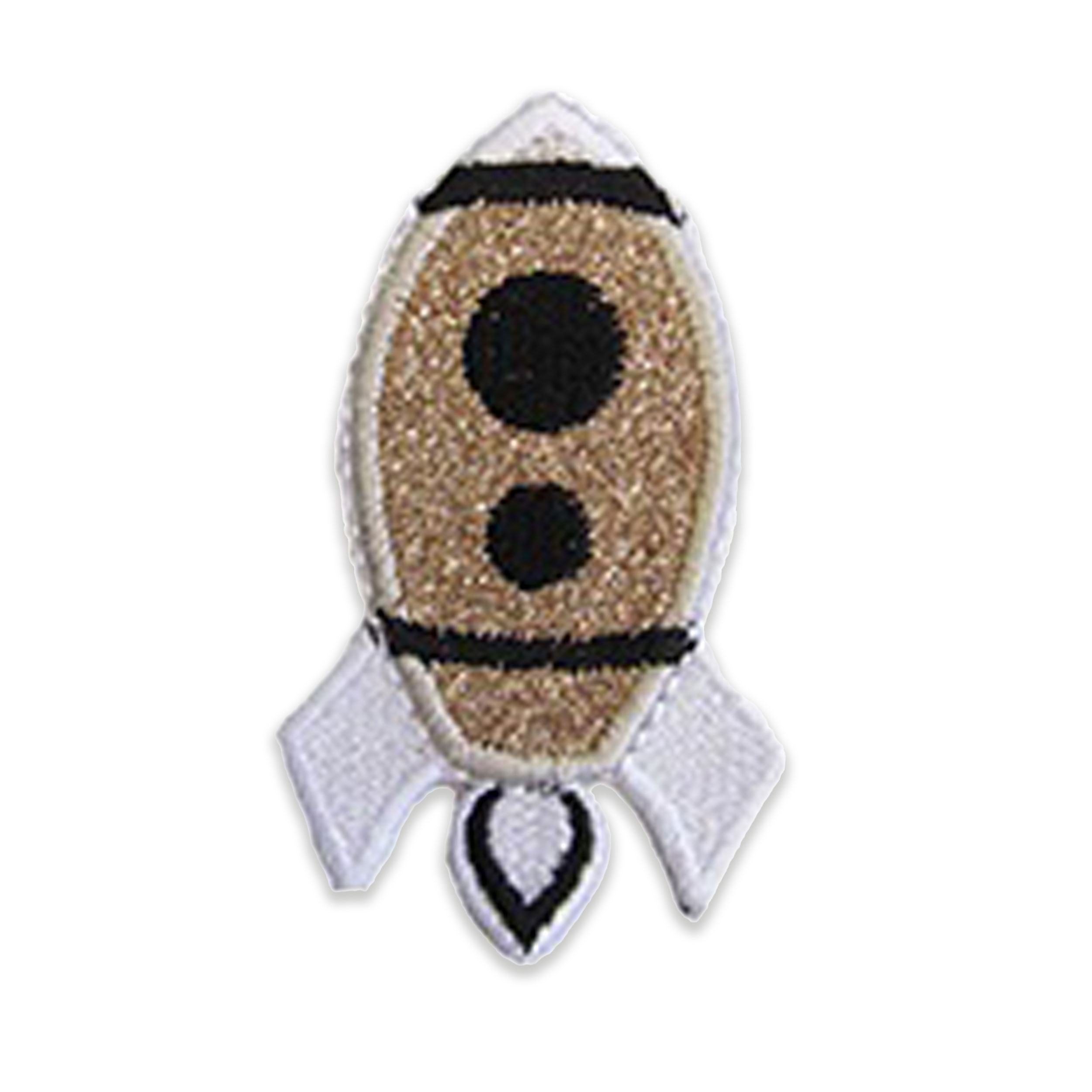Gold Glitter Space Rocket Thermoadhesive Application Image