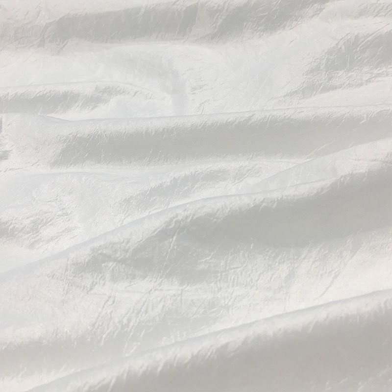 Découpe de taffetas blanc froissé 50x145 cm Image