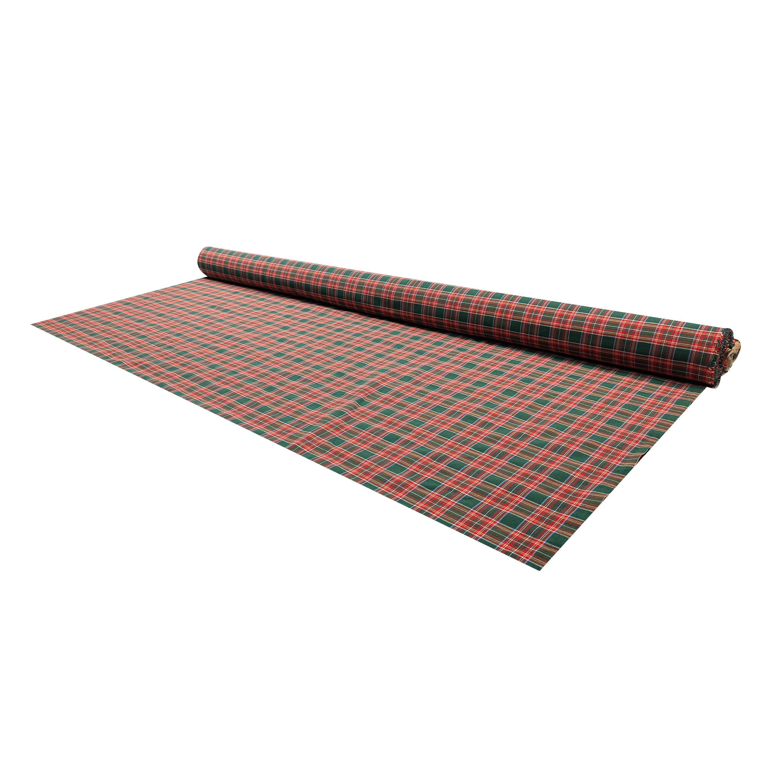 Medium Tartan Fabric Green Red Checks Image