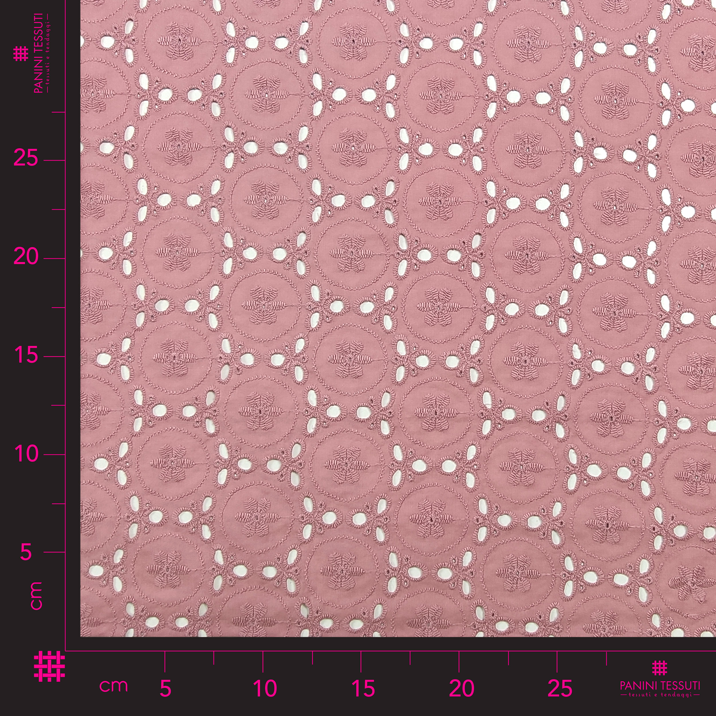 Double Edges Broderie Anglaise - Old Rose Image