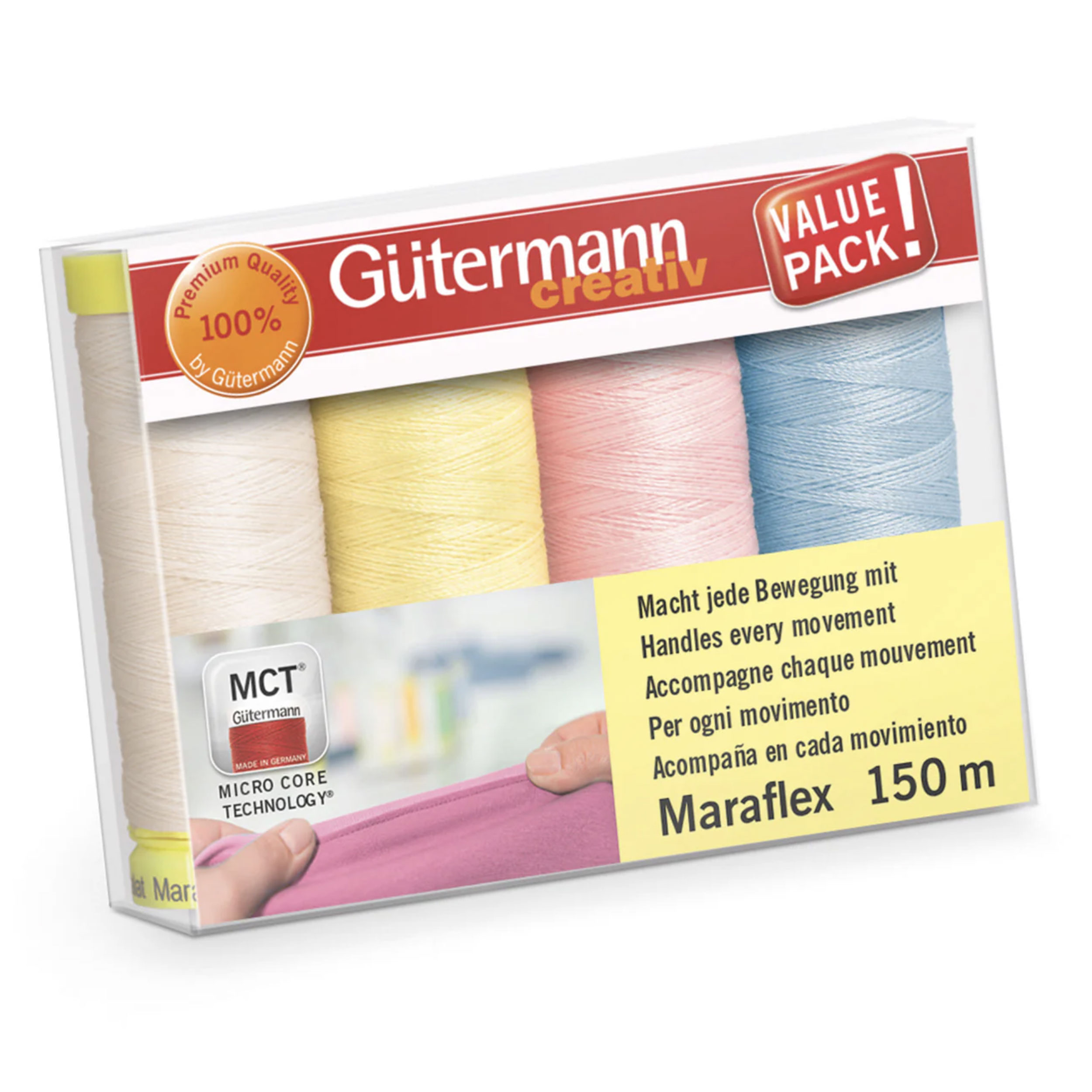 Gutermann Maraflex Thread Set 4 Spools Pastel Image