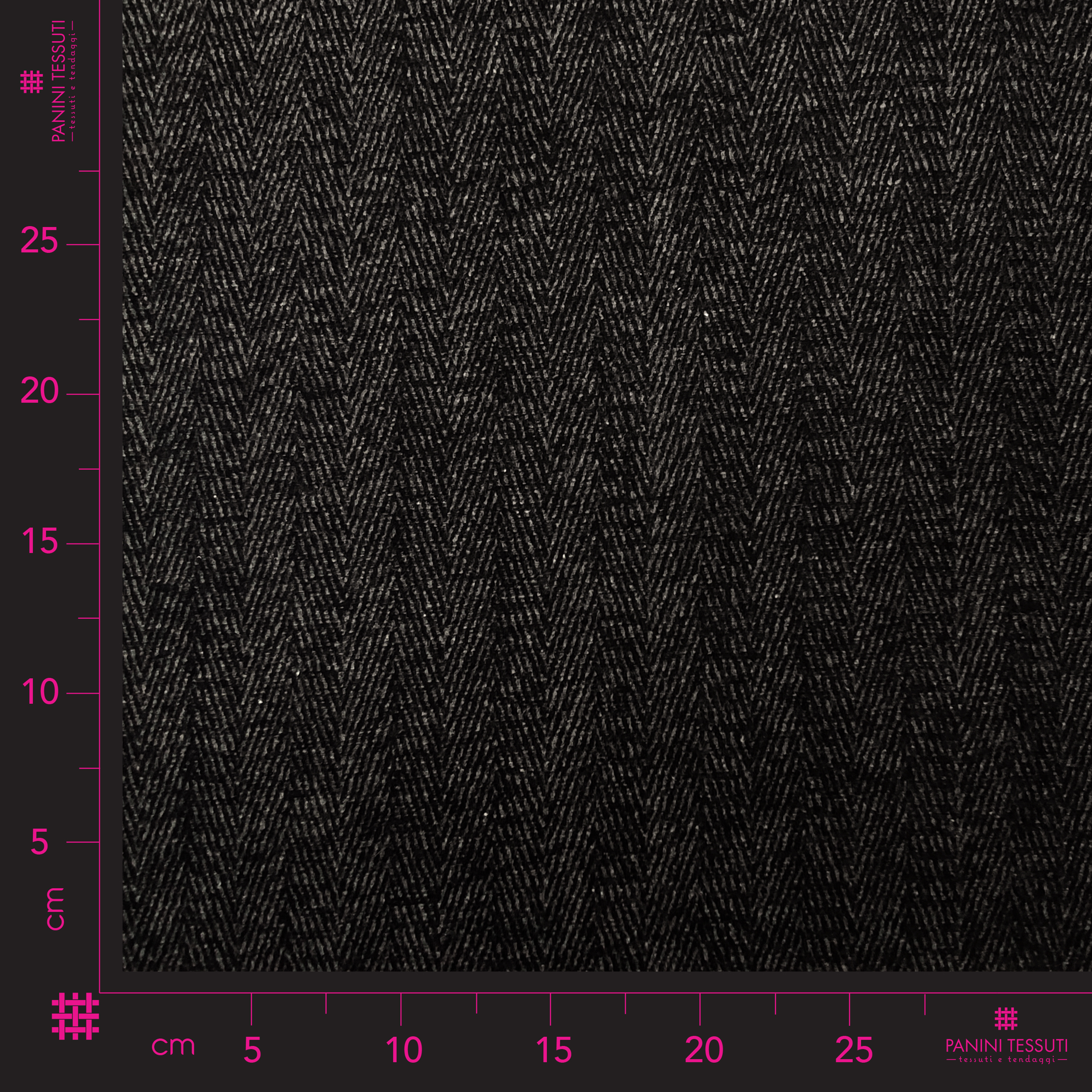Tissu pour manteau à chevrons gris et noir Image