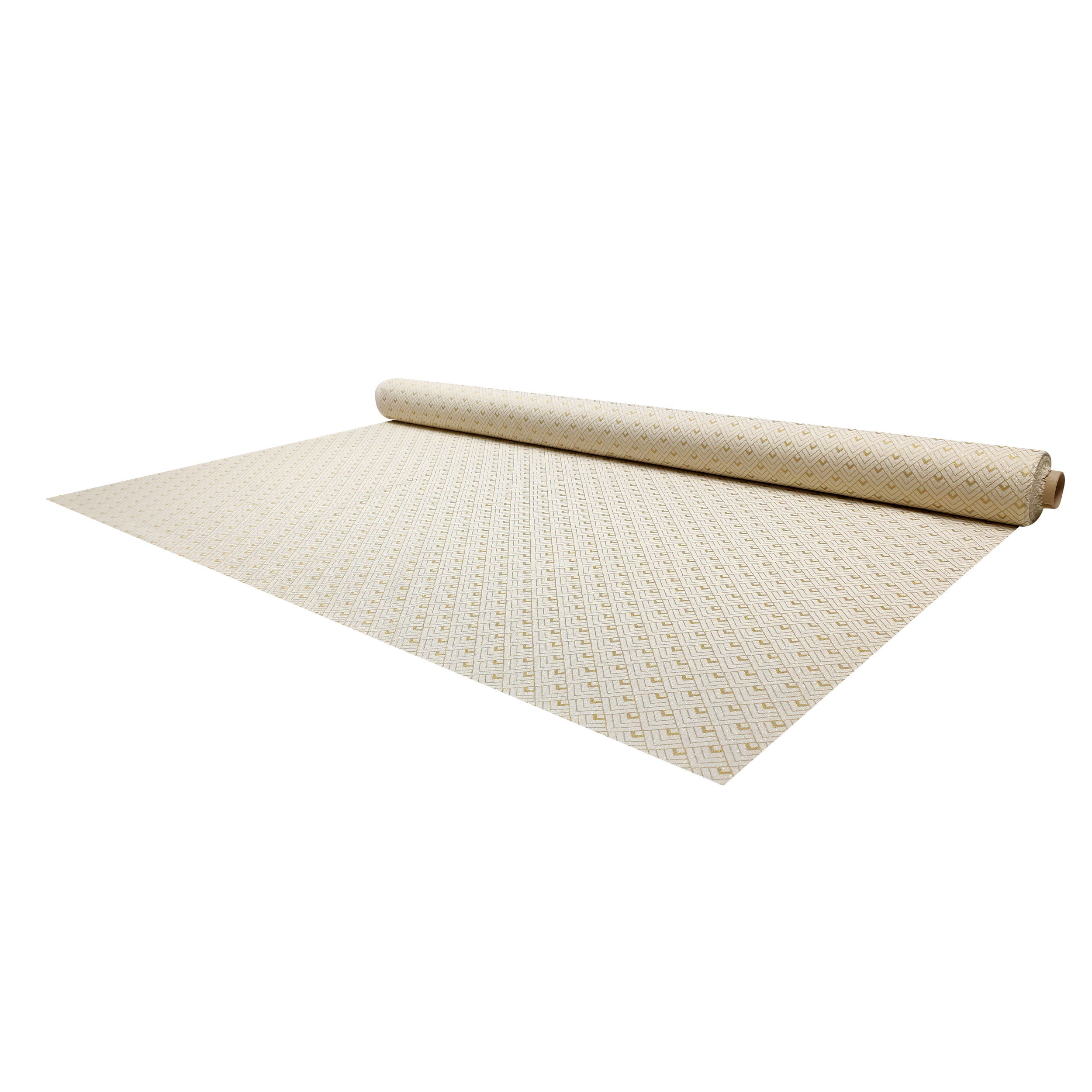 Tejido Panama Geometry Gold Lurex