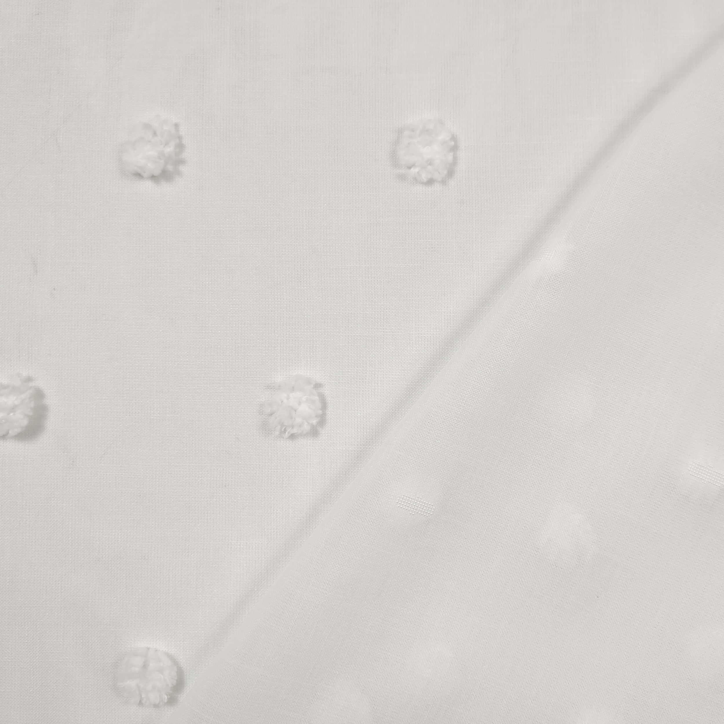 Tissu Flocons de rideau Plumetis