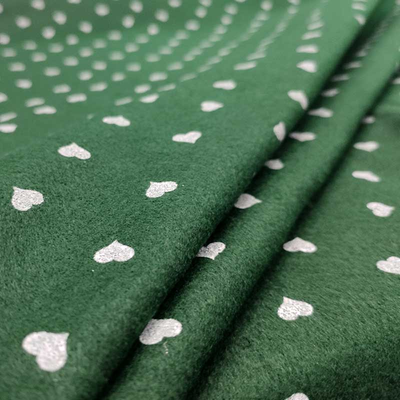 Pannolenci Green White Hearts Image