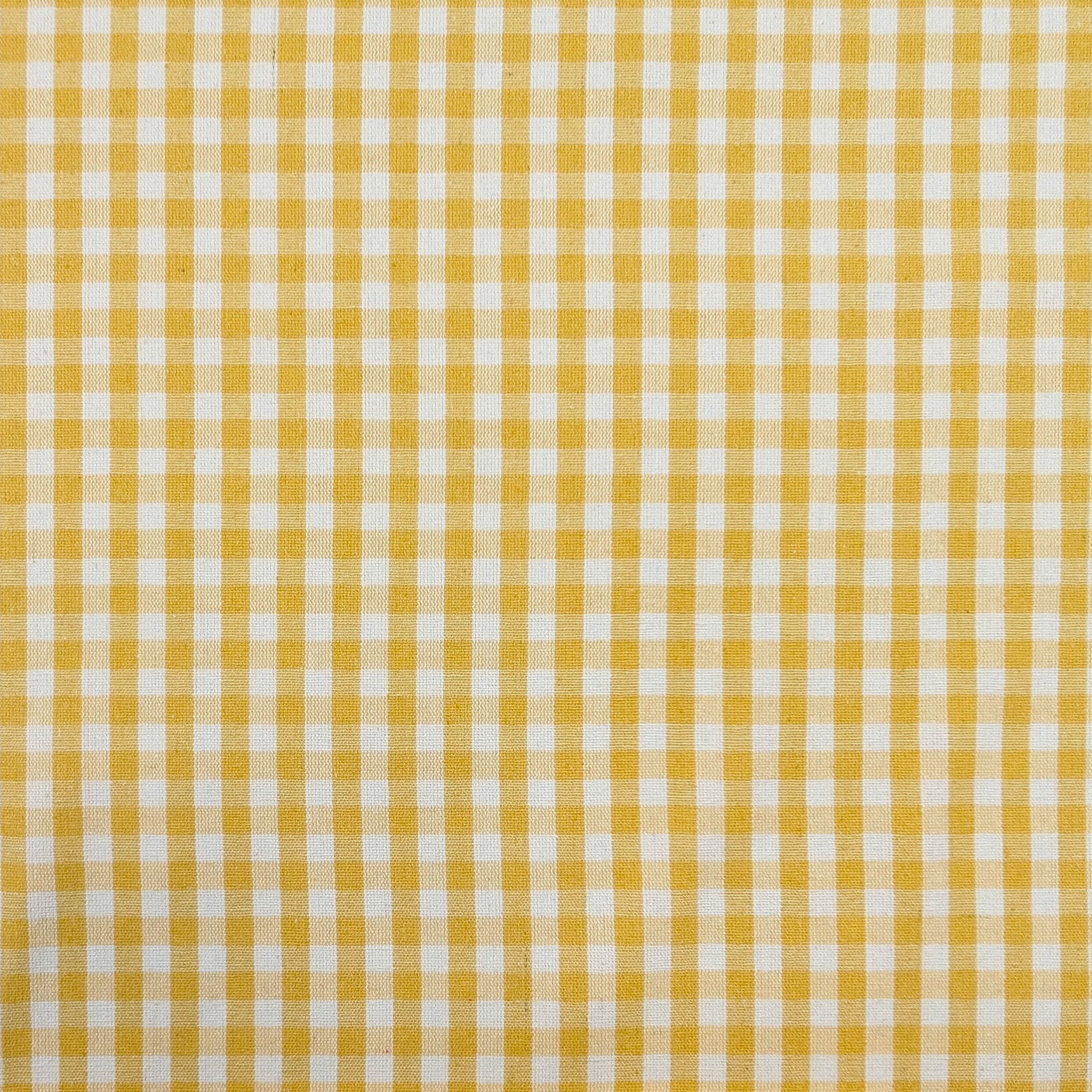 Washed Cotton Yarn Dyed Yellow Checks Image