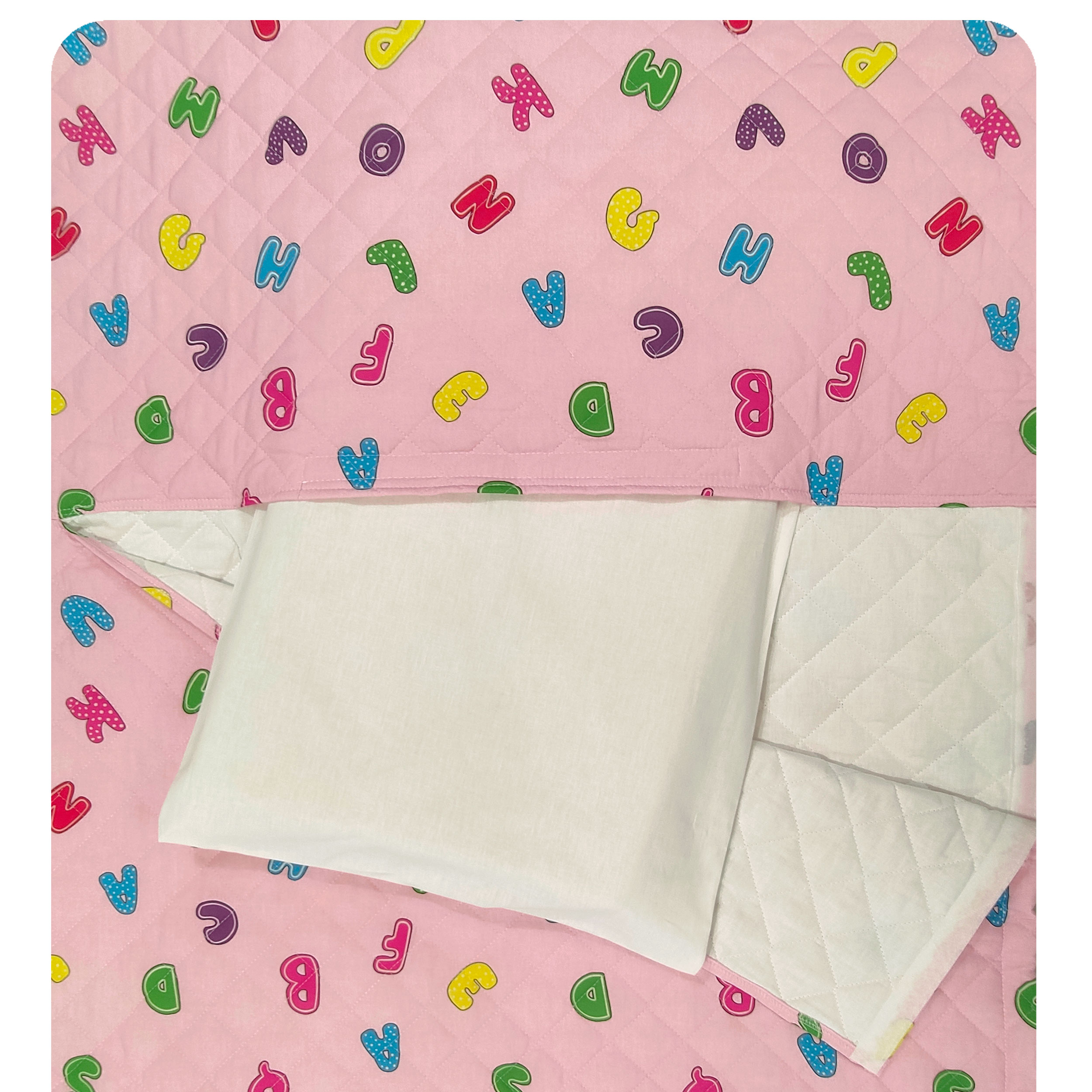 Sac de couchage Alphabet rose