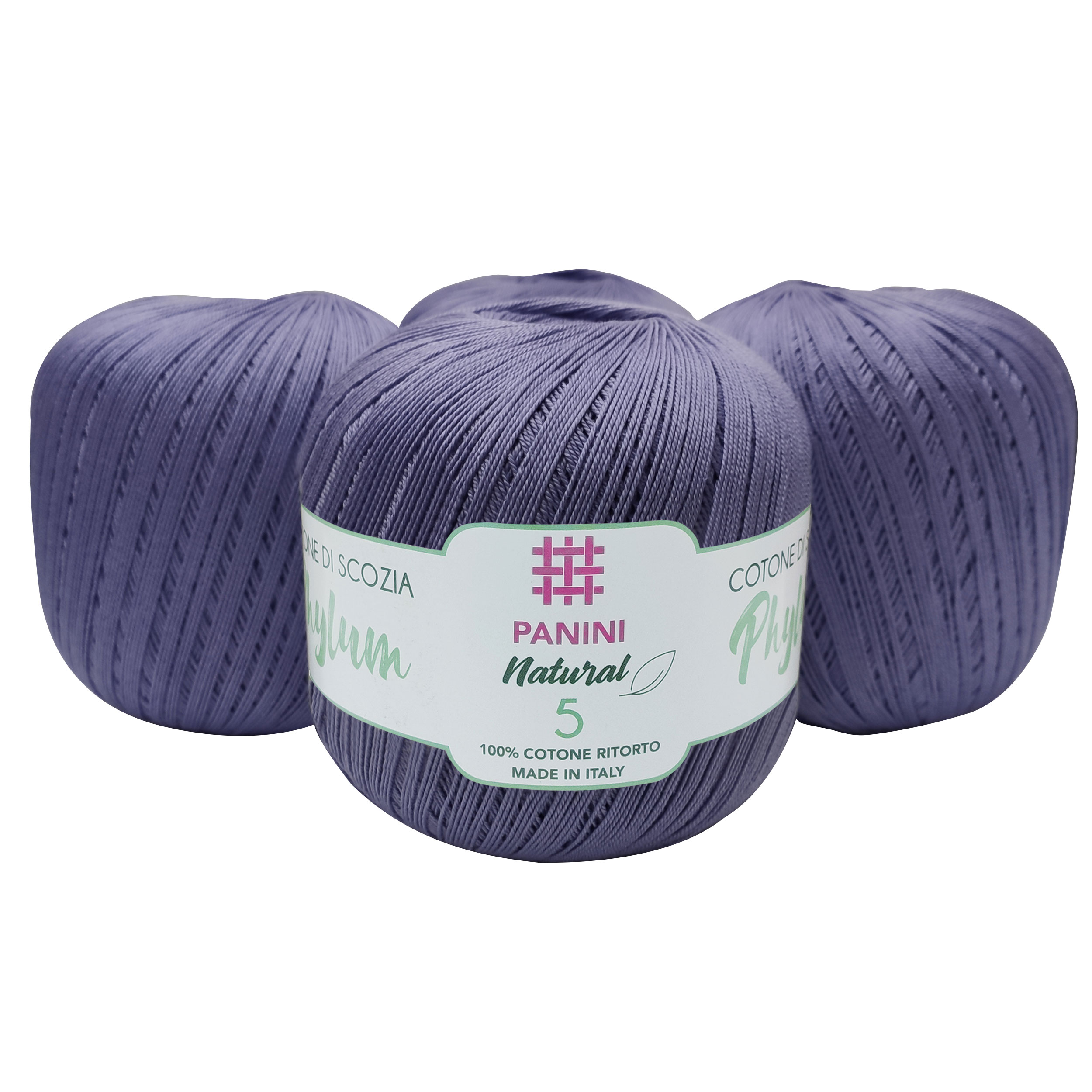 Coton Phylum Tit.5 Sandwich Naturel Lilas foncé