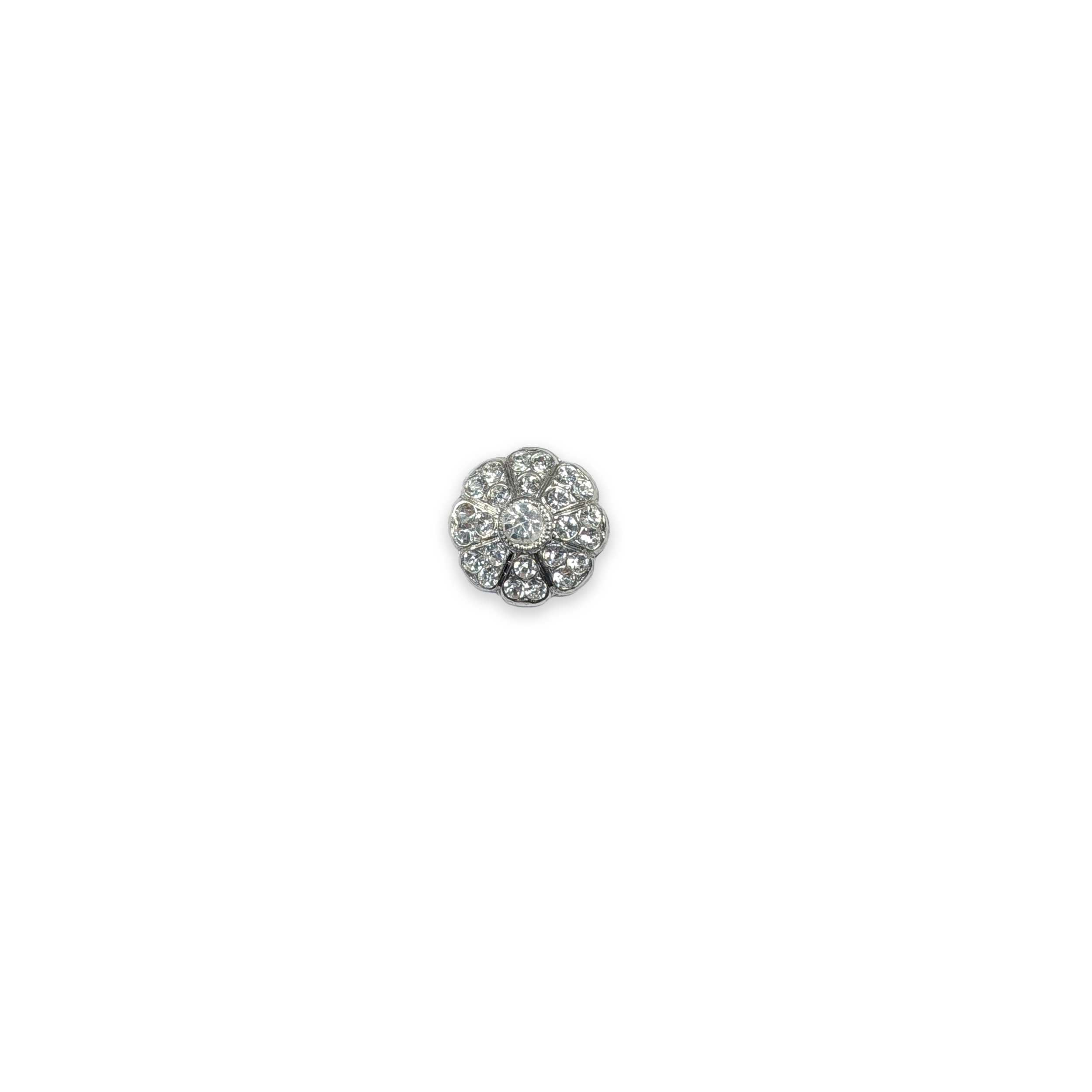 Daisy Jewel Button with Rhinestones Lin22 | Panini