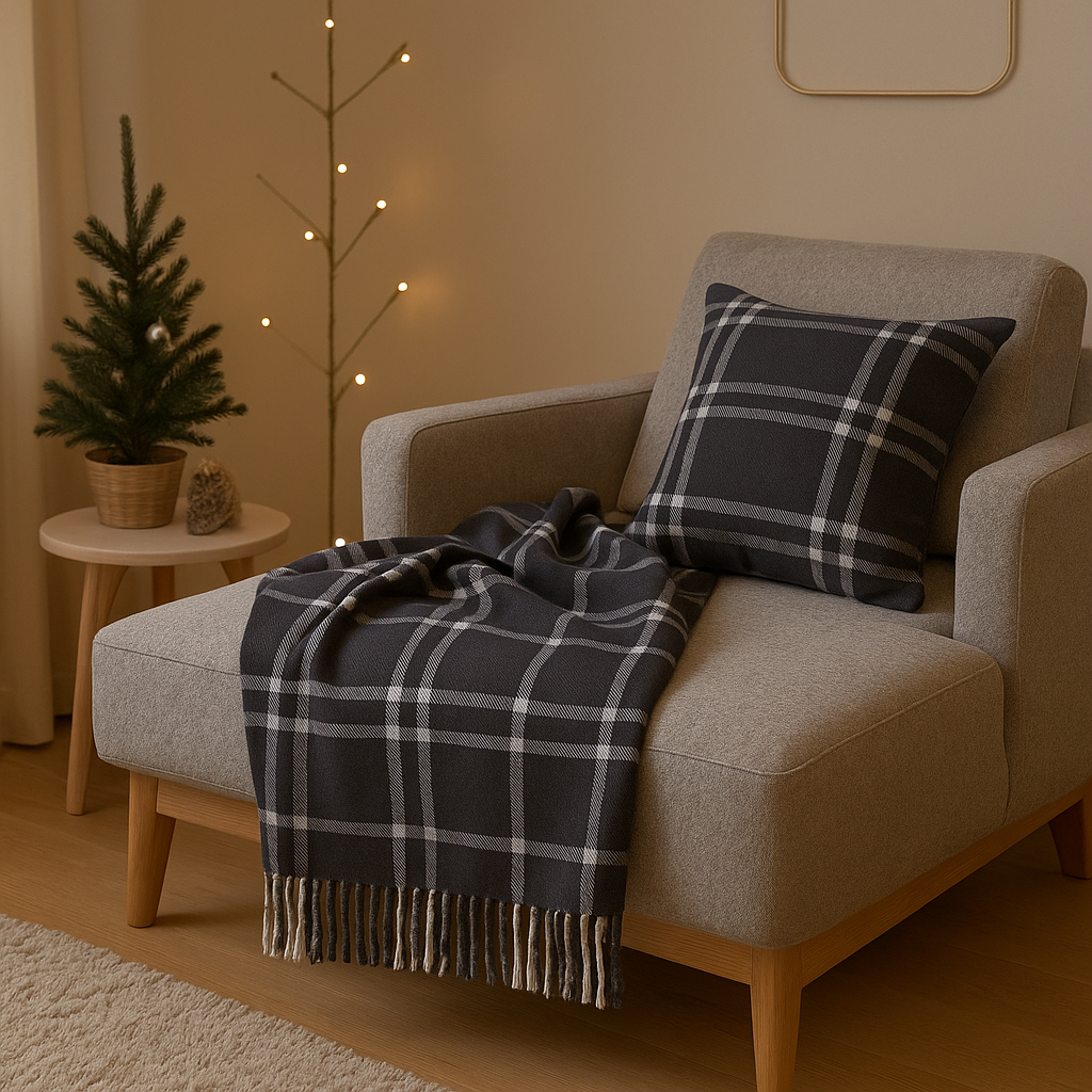 Tartan Wolltuch Anthrazit Image