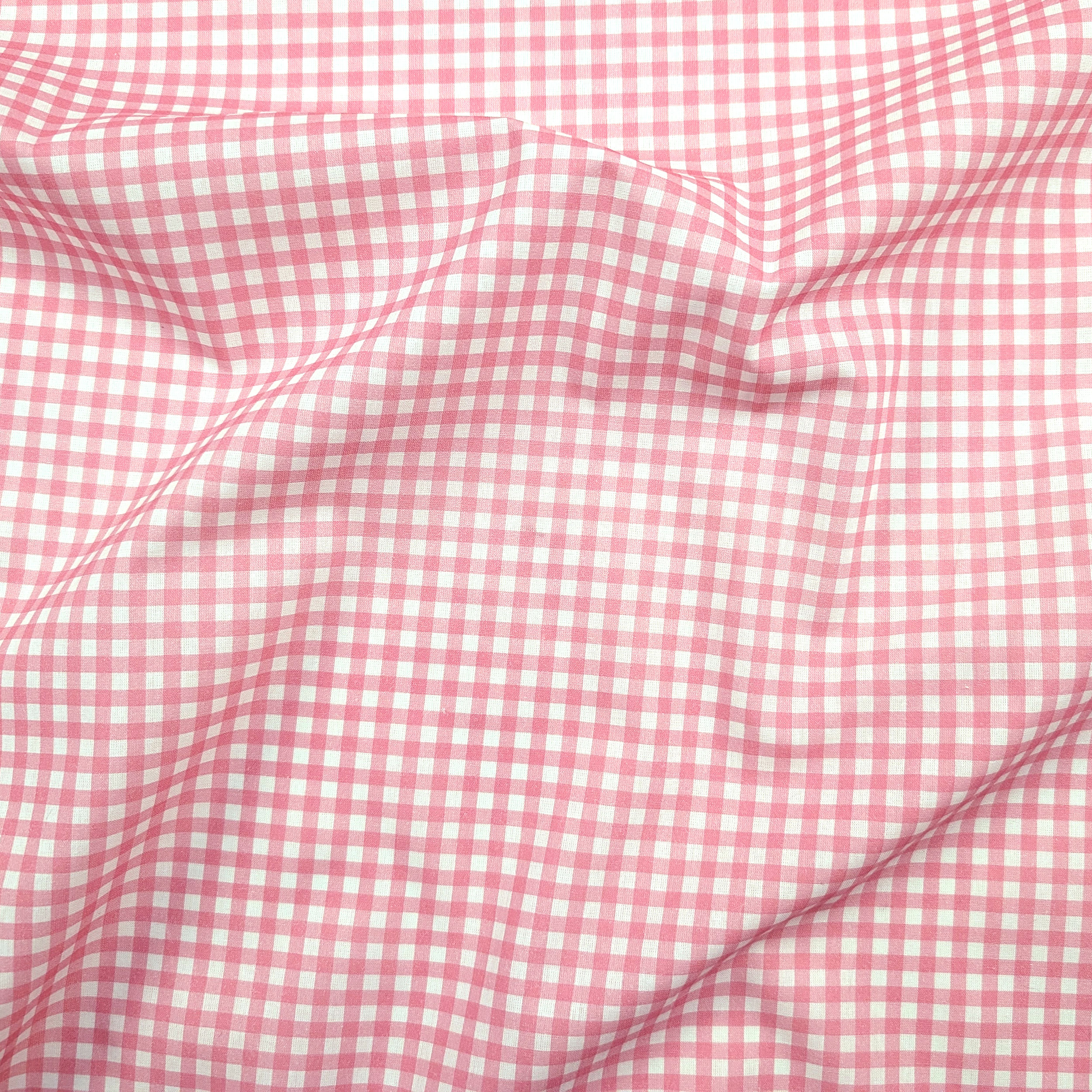 Dressmaking Gingham Cotton - Baby Pink Image