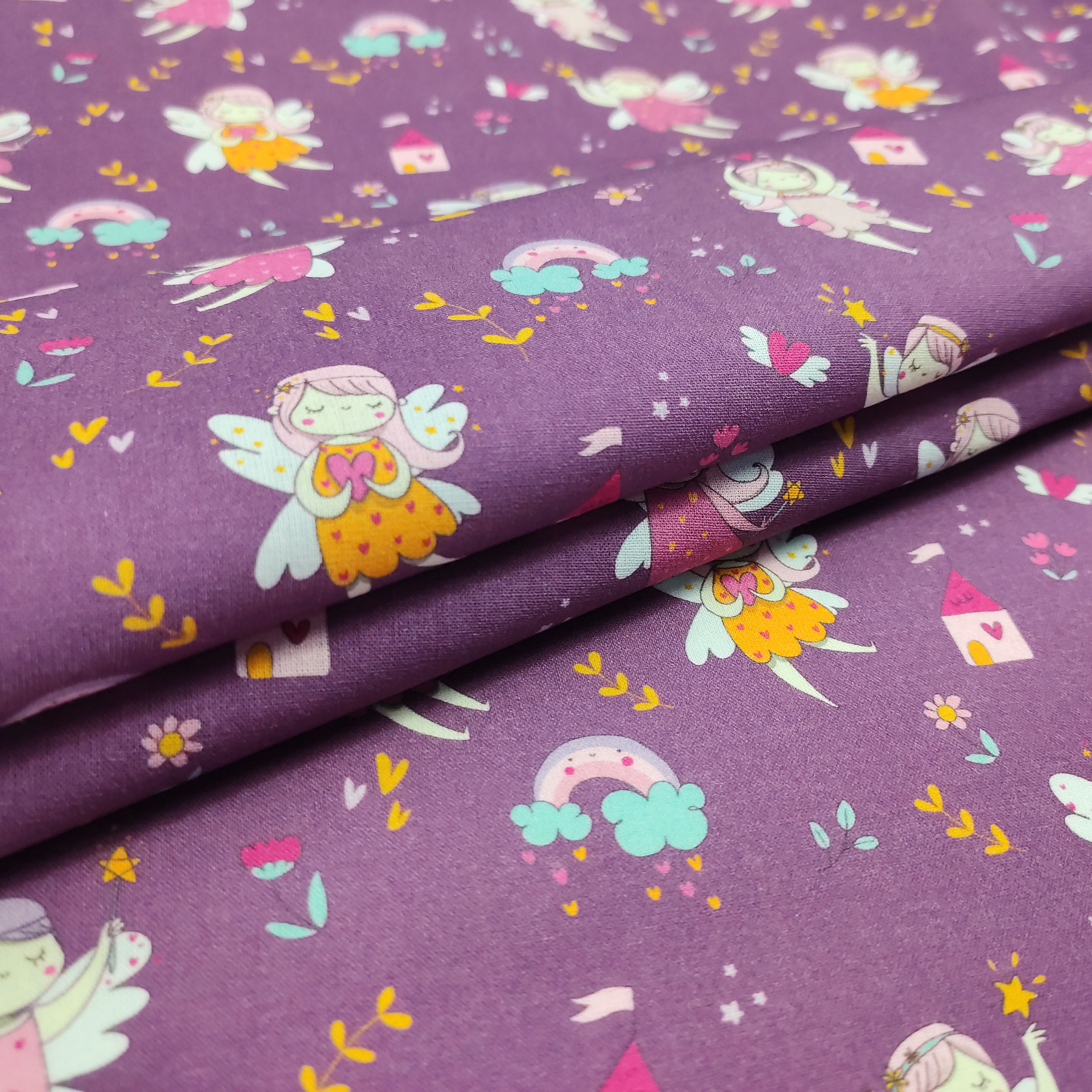Coton Little Fairies Fond lilas - Panini Fabrics Image