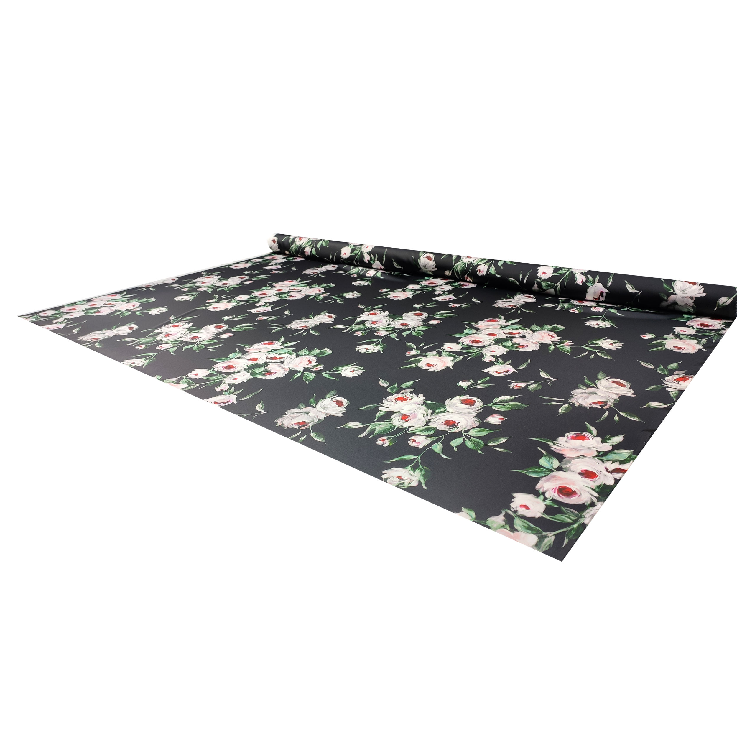 Satin Set High Fashion Rose Background Black
