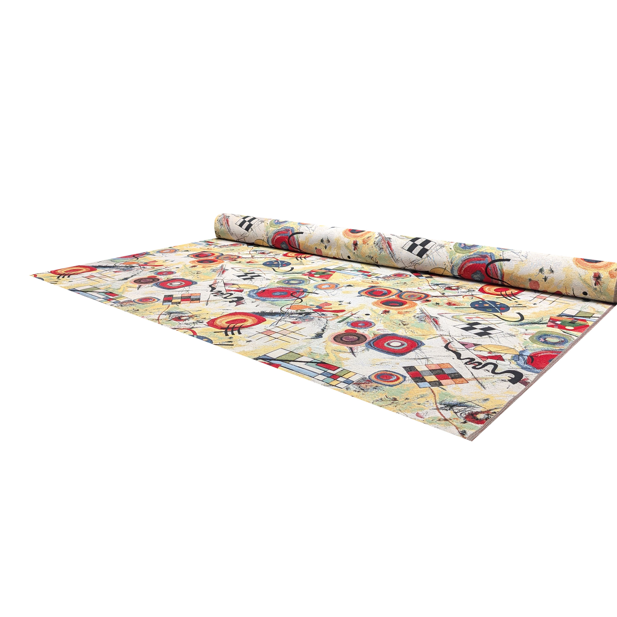 Tissu Gobelin Ameublement Abstrait Toile H 280 cm Image