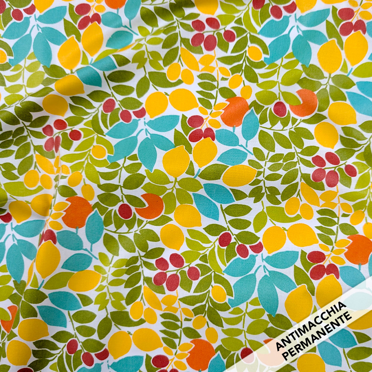 Fabric for Enduite Tablecloth Stain-Free Fruits Image
