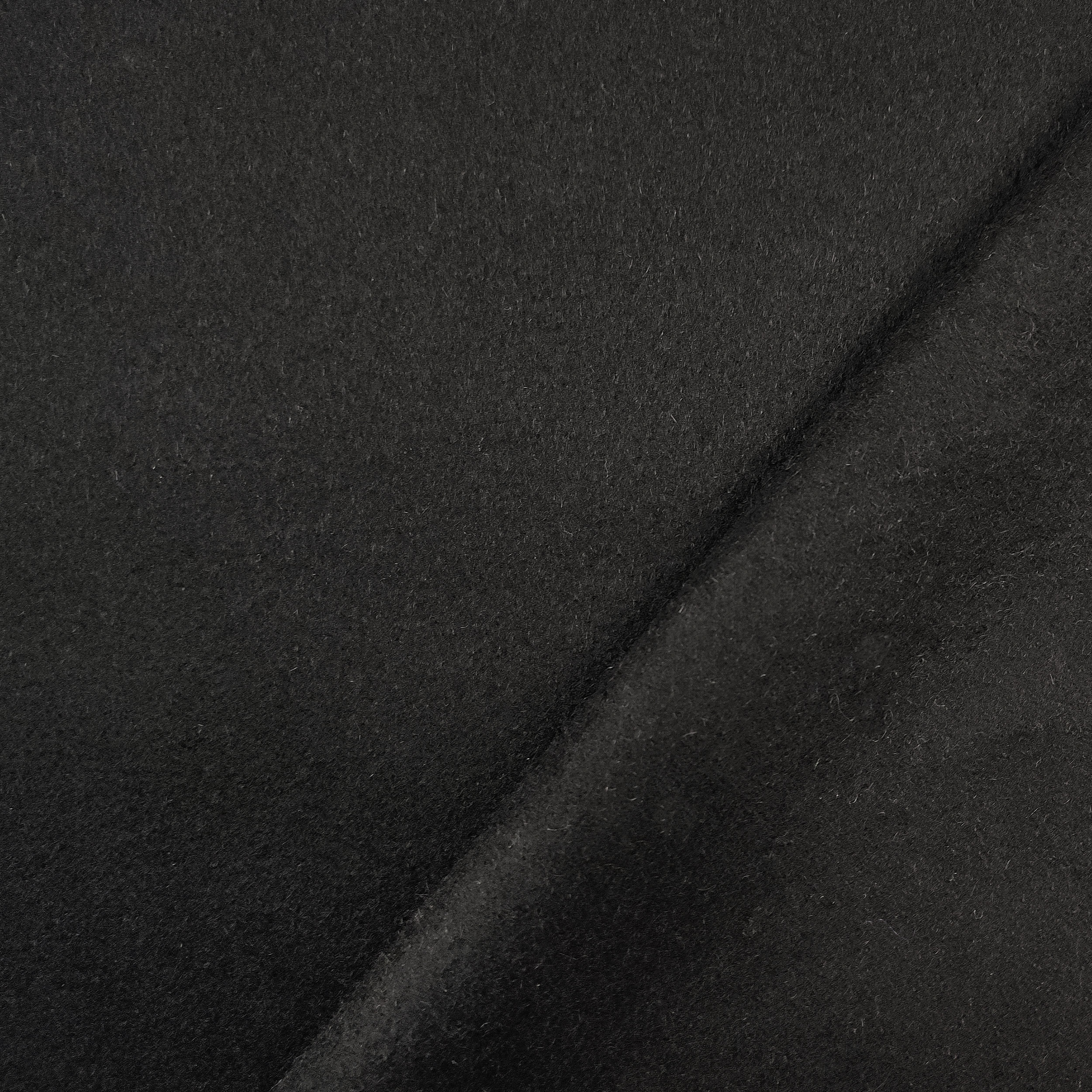 Tissu Manteau Haute Mode Laine Lourde Noir Image