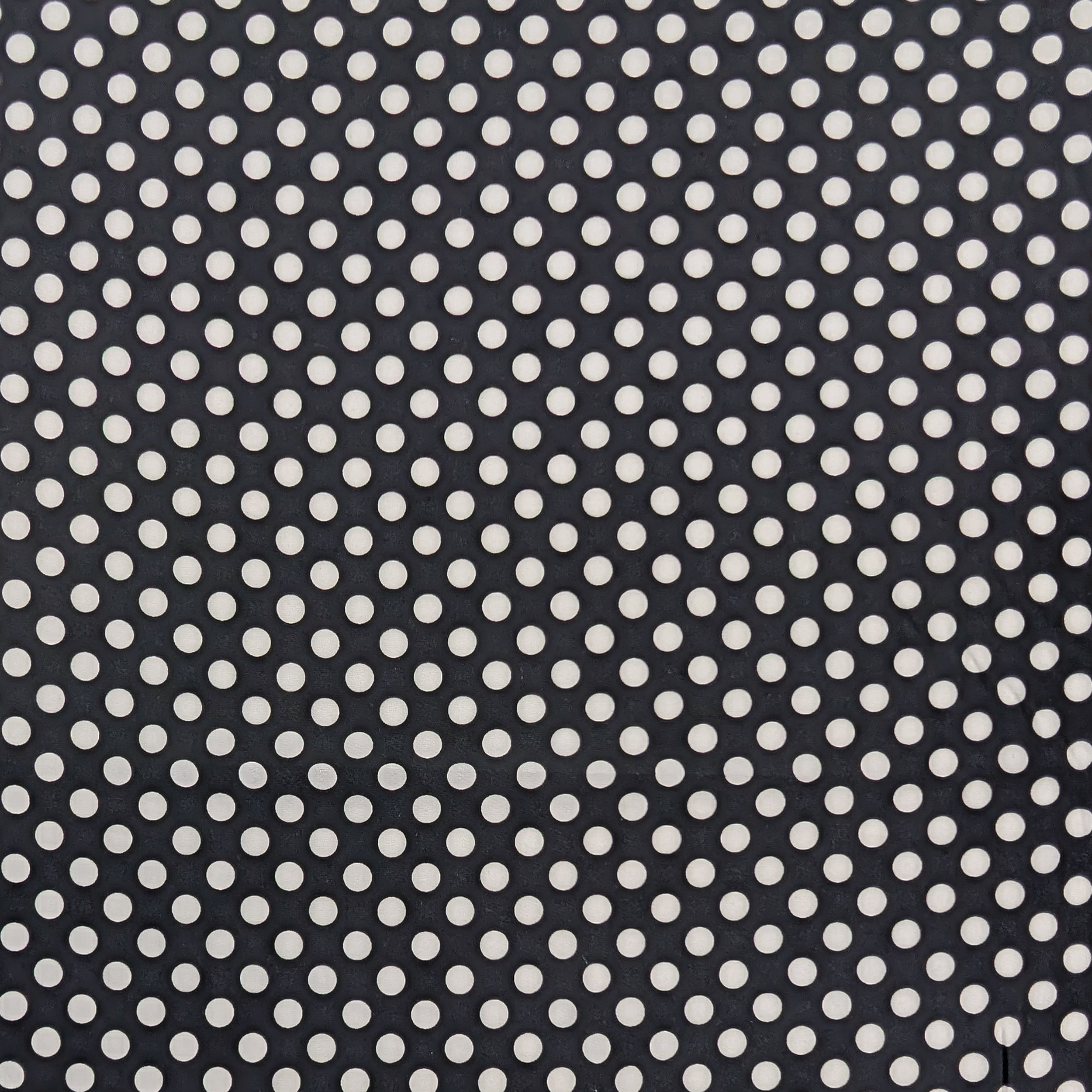 Black Viscose White Polka Dots Image
