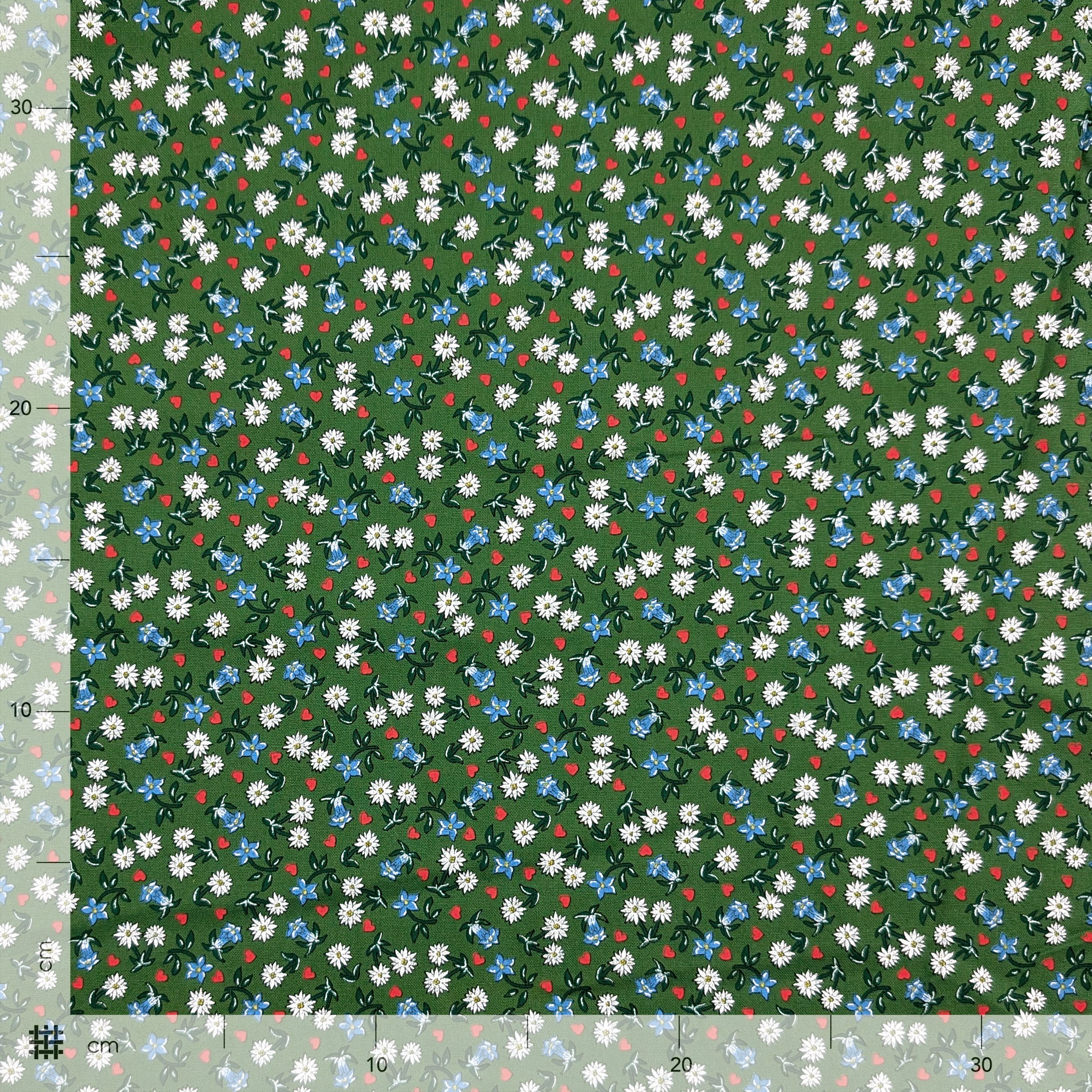 Tyrolean Cotton Fabric Green Background Image