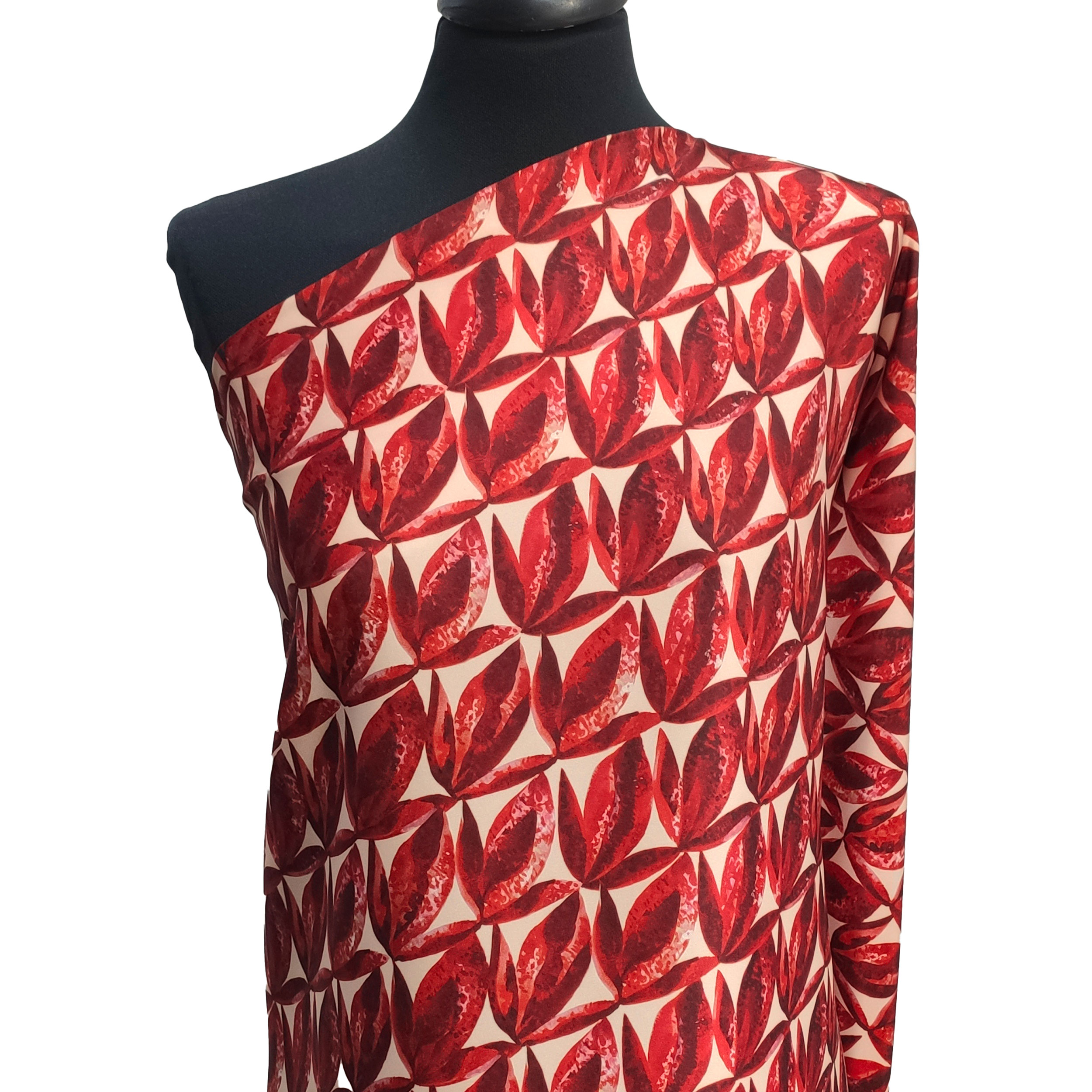 Set Satin High Fashion Foliage Red
