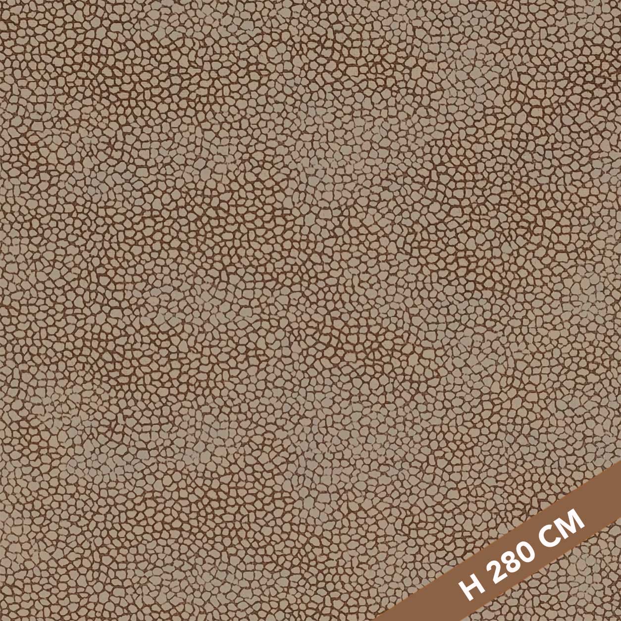 Tessuto Panama Cotone Fantasia Sassolini Marrone