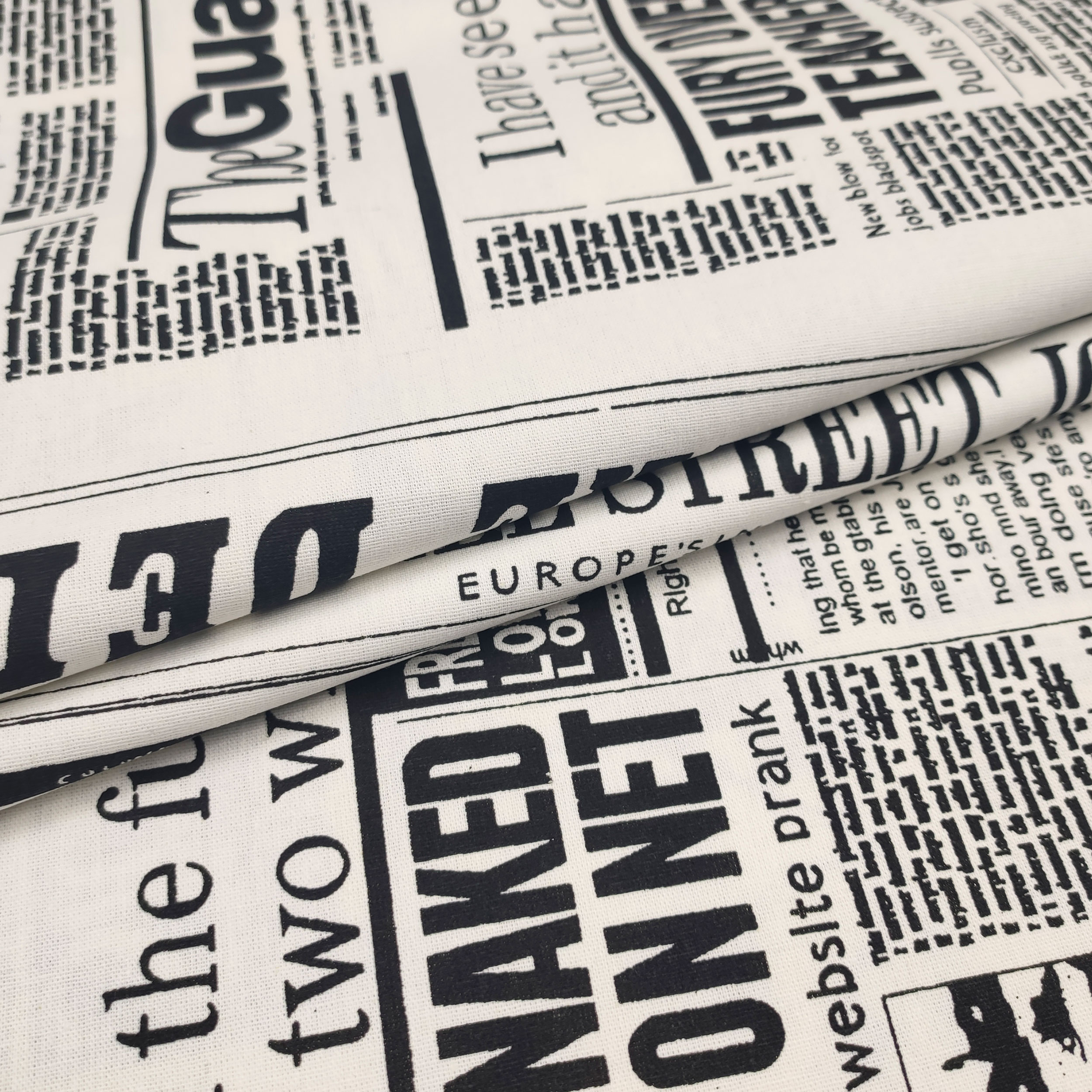 Cotton Newspaper Print  Image