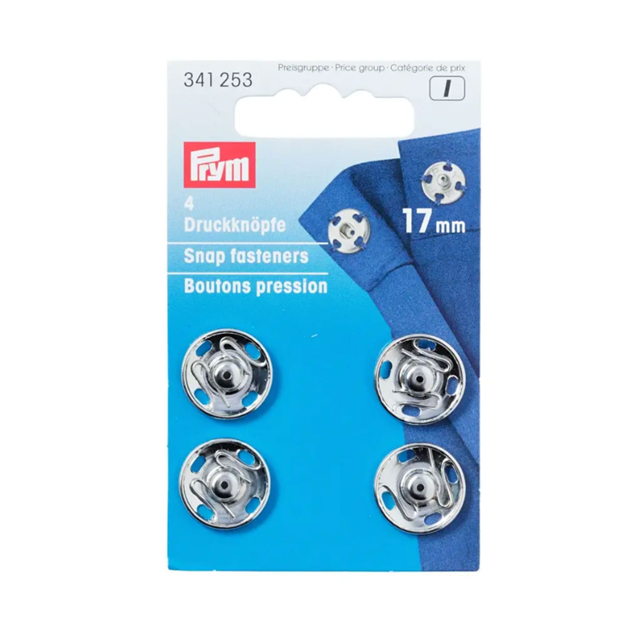 Prym Automatic Buttons 17 mm Silver