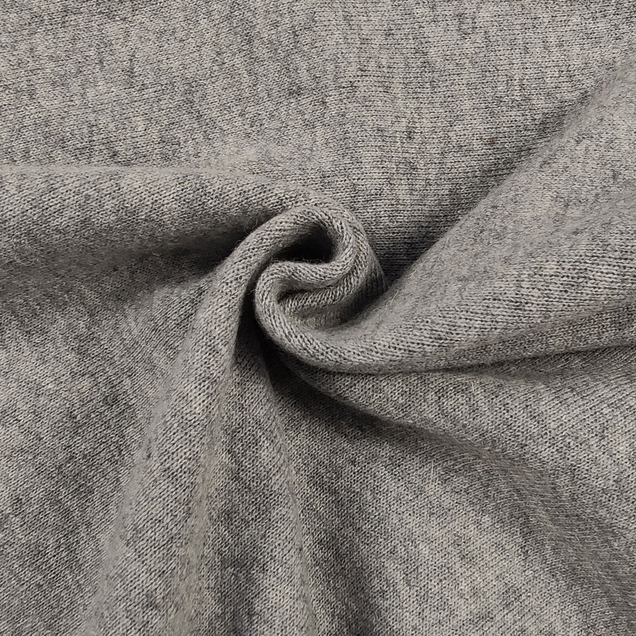 Jersey de coton mélangé double vert et gris