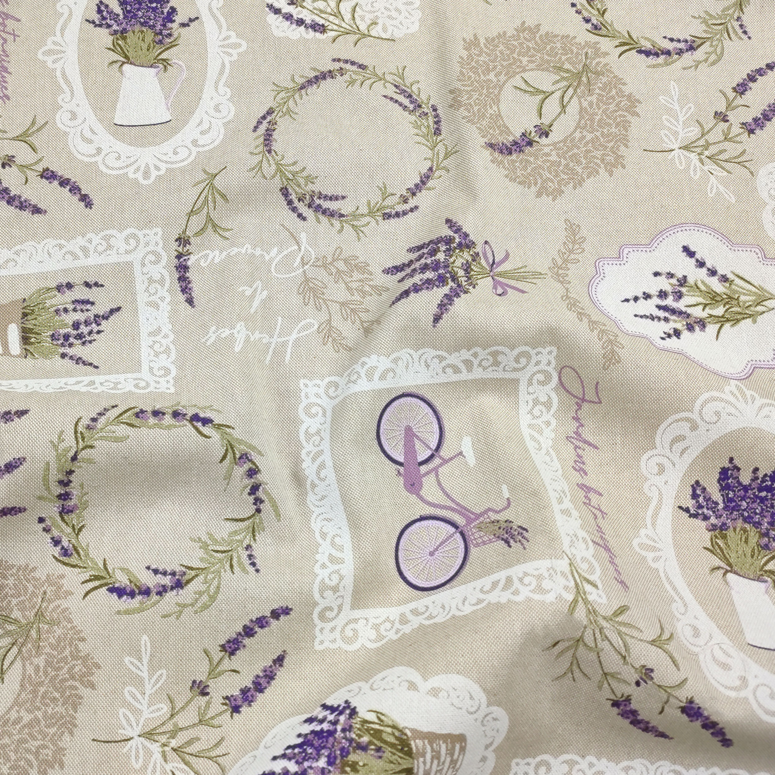 Lavender Cotton Blend Fabric in Provence