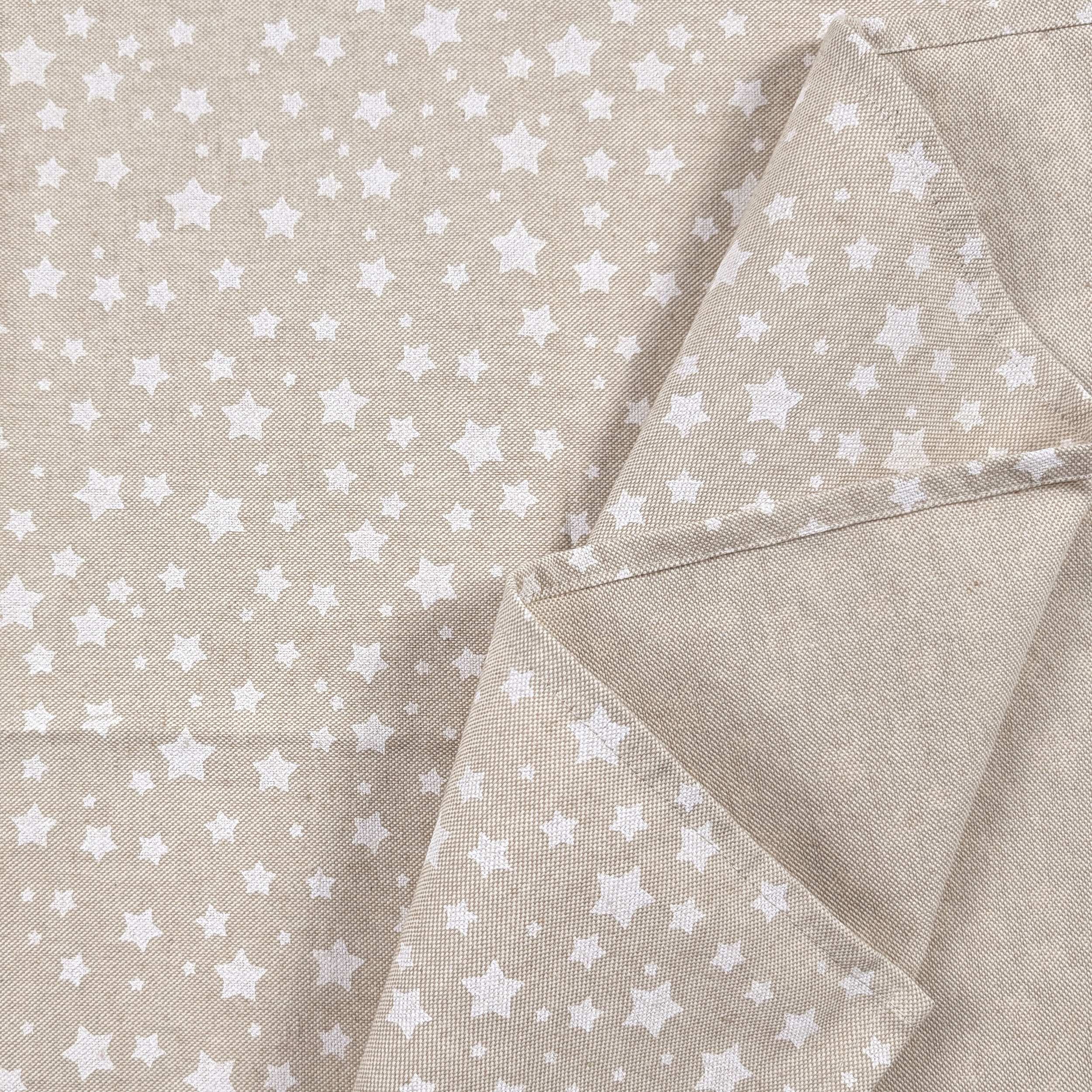 Christmas Tablecloth White Stars Image