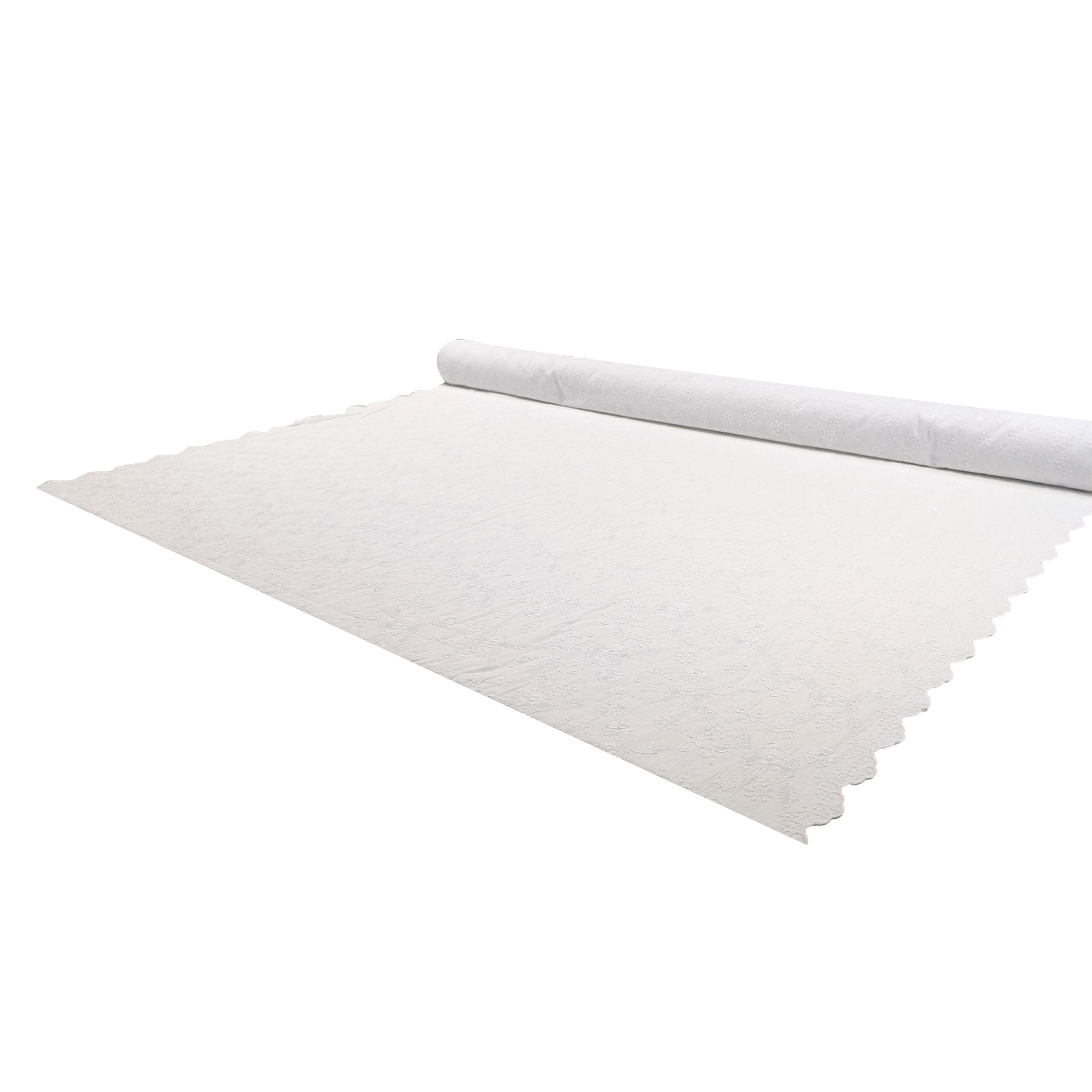 White Cotton Sangallo Double Smerlo Fiorellini Image
