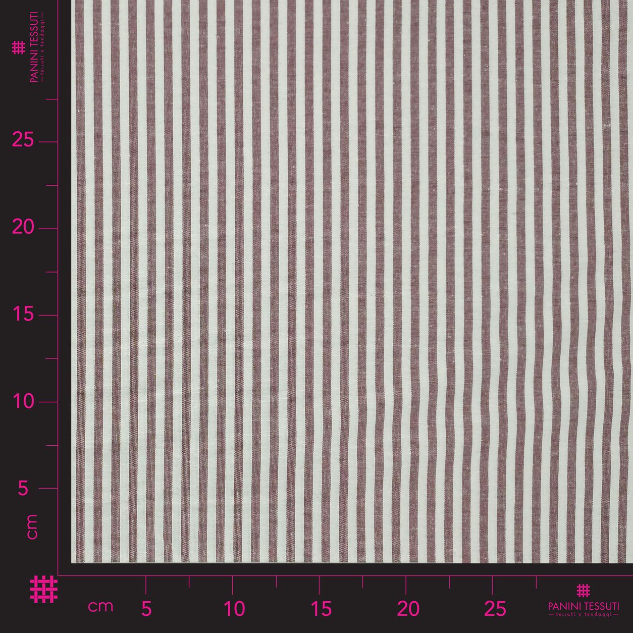 Tissu découpé teint en fil pour nappe rayée bordeaux 120x140 cm