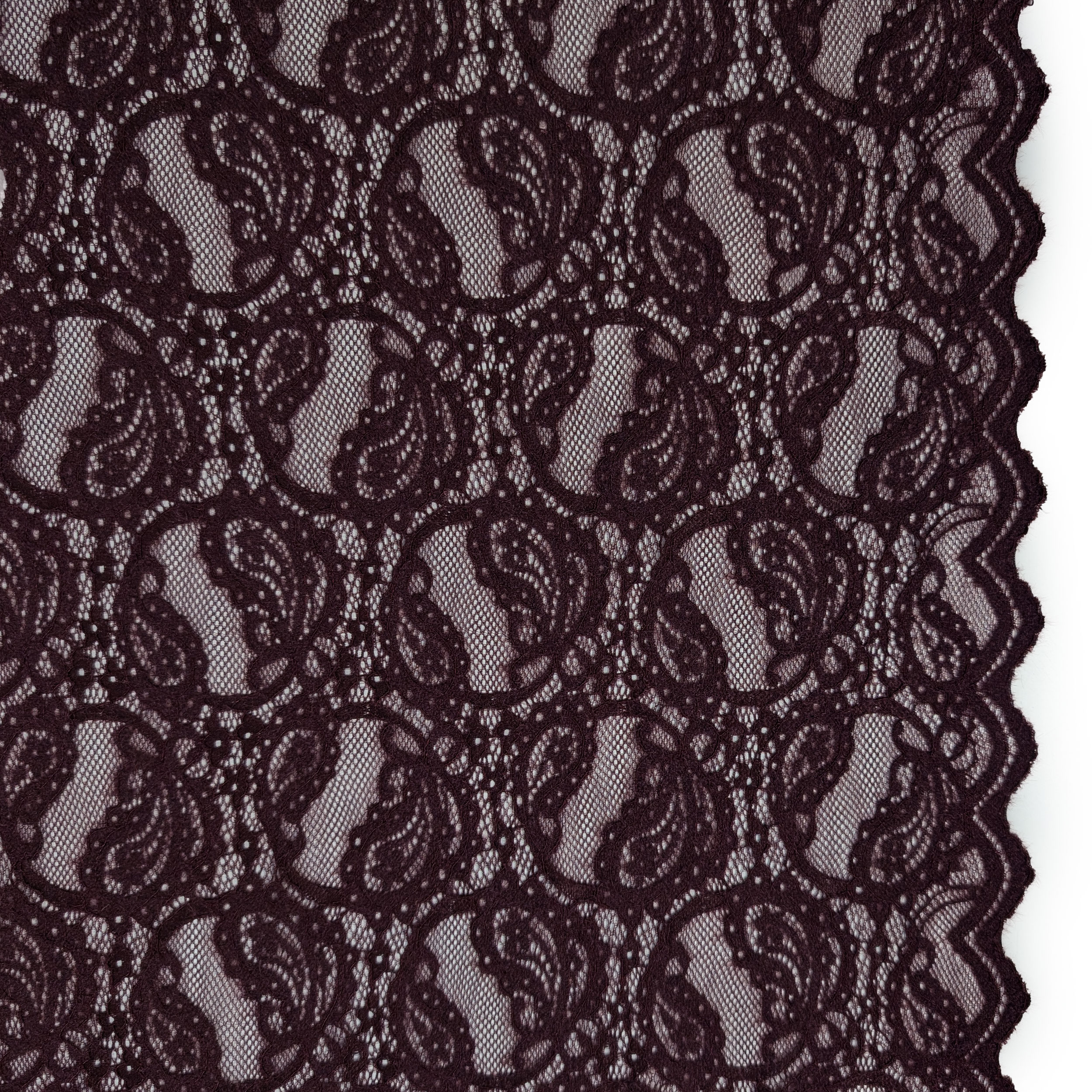 Bi-elastic Double Edge Lace Bordeaux Image