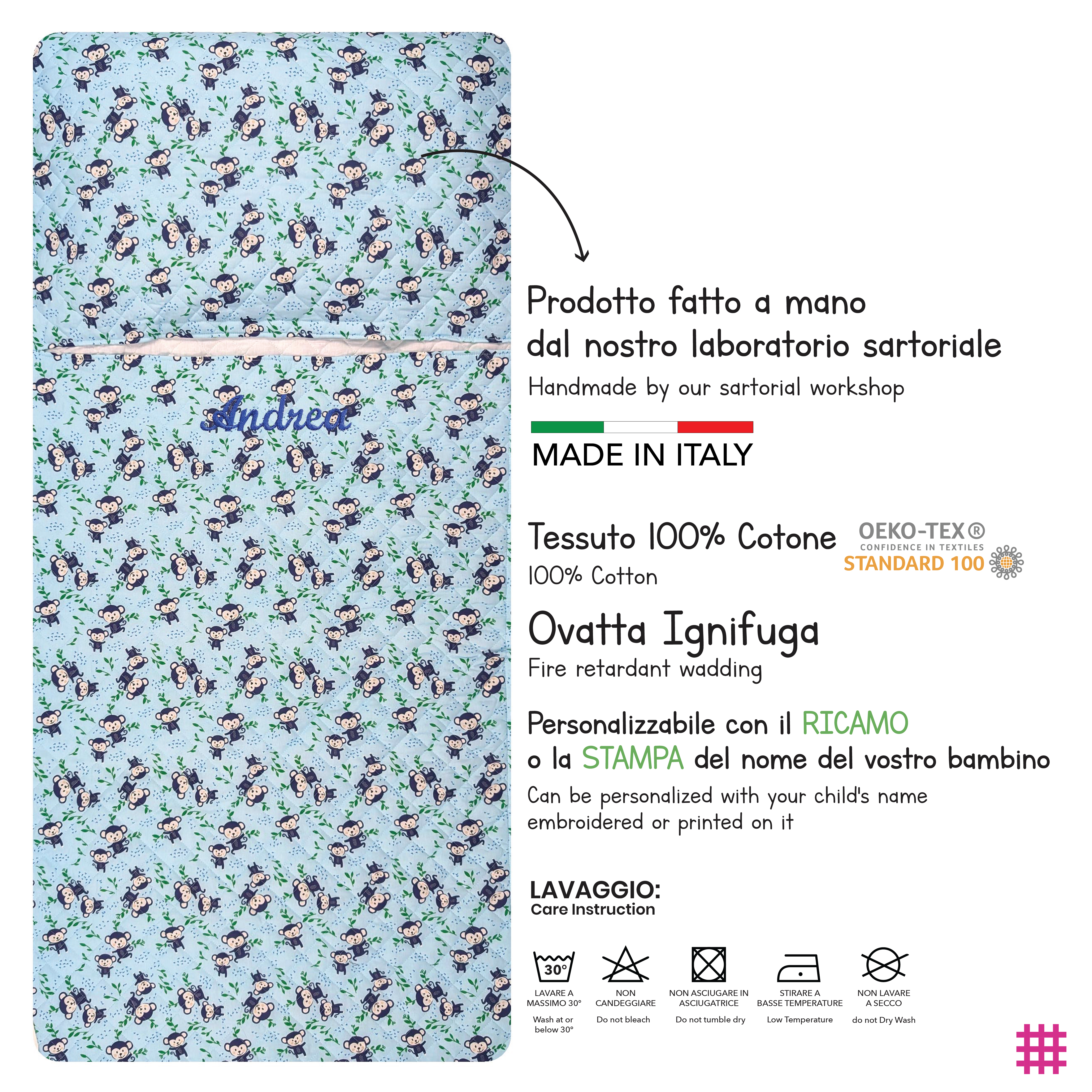 Blue Monkey Sleeping Bag Image
