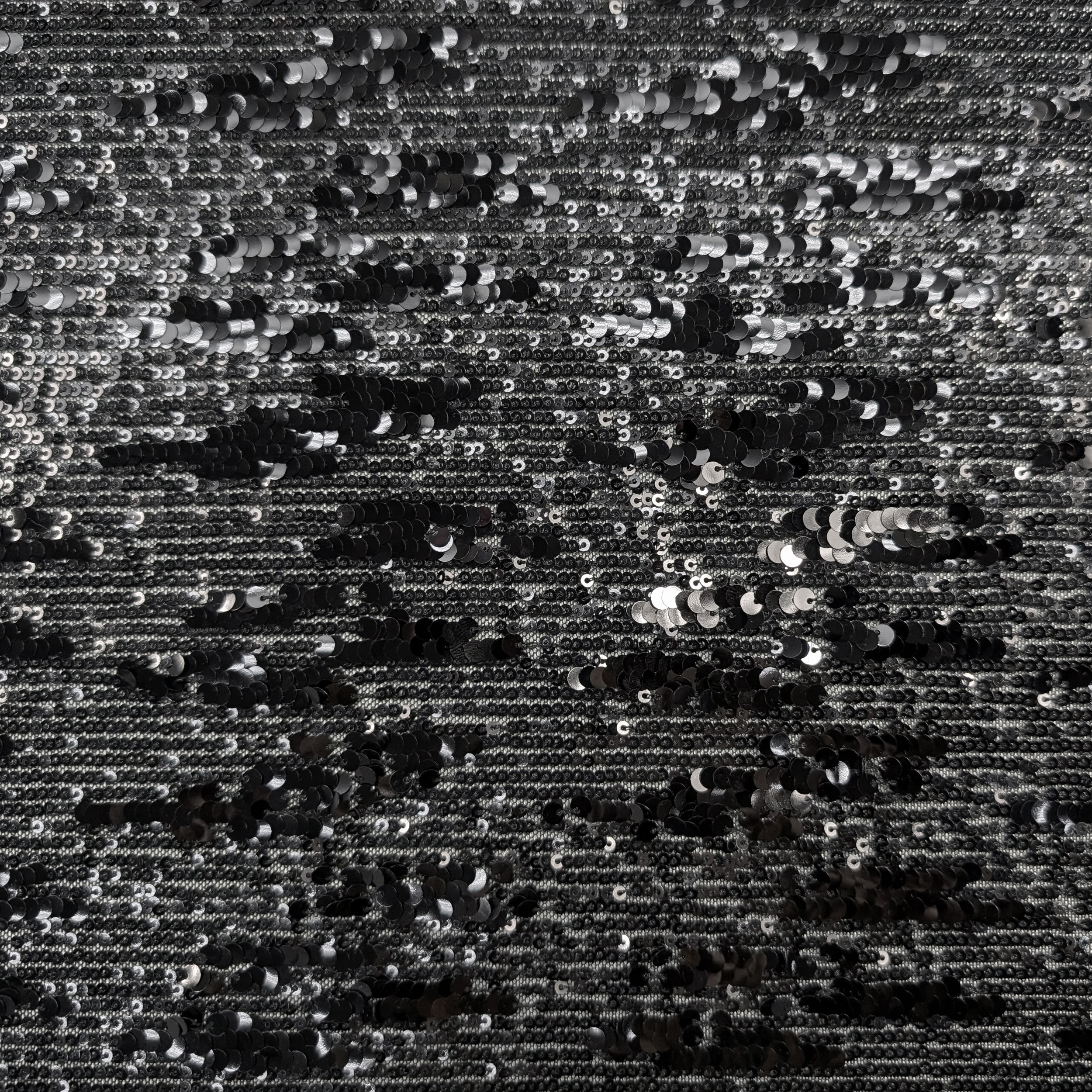 Cascading Sequins on Tulle Fabric Image