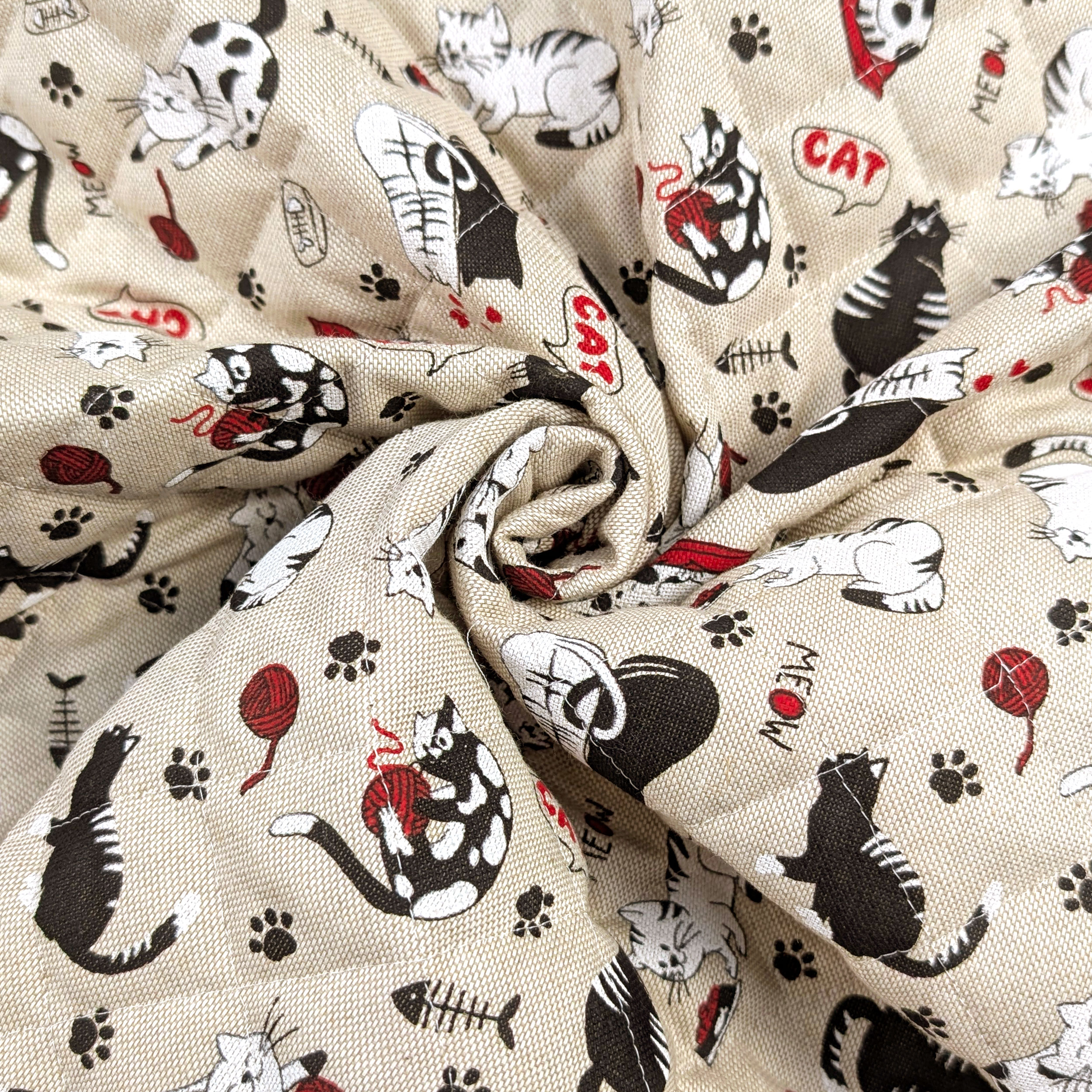 Quilted Cat fabric Image