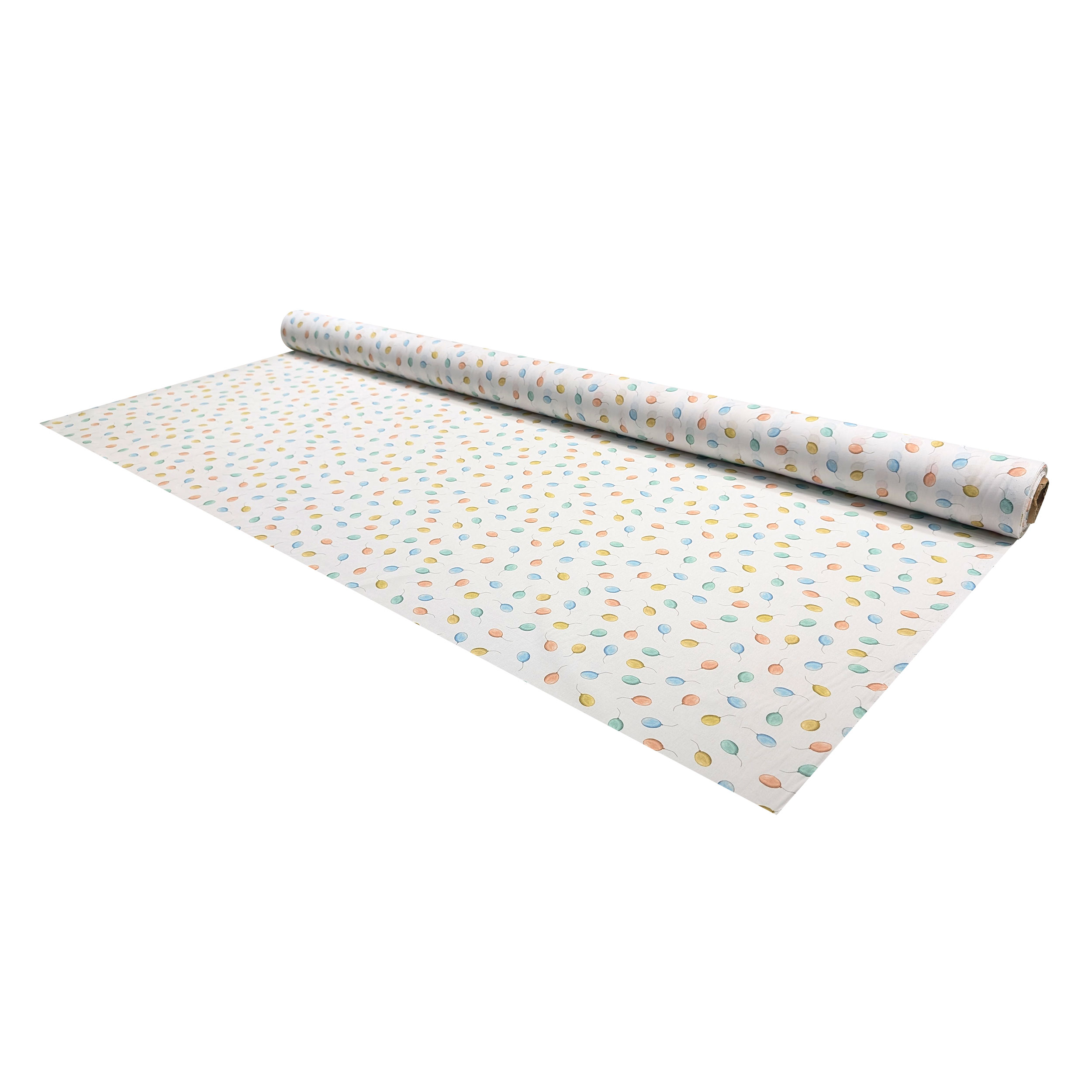 White Percale Cotton Coloured Balloons Image