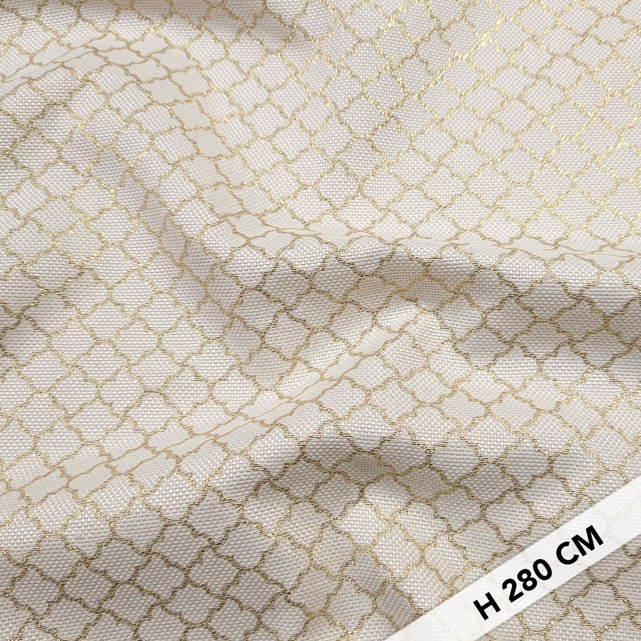 Golden Lurex Fantasy Christmas Jacquard Image