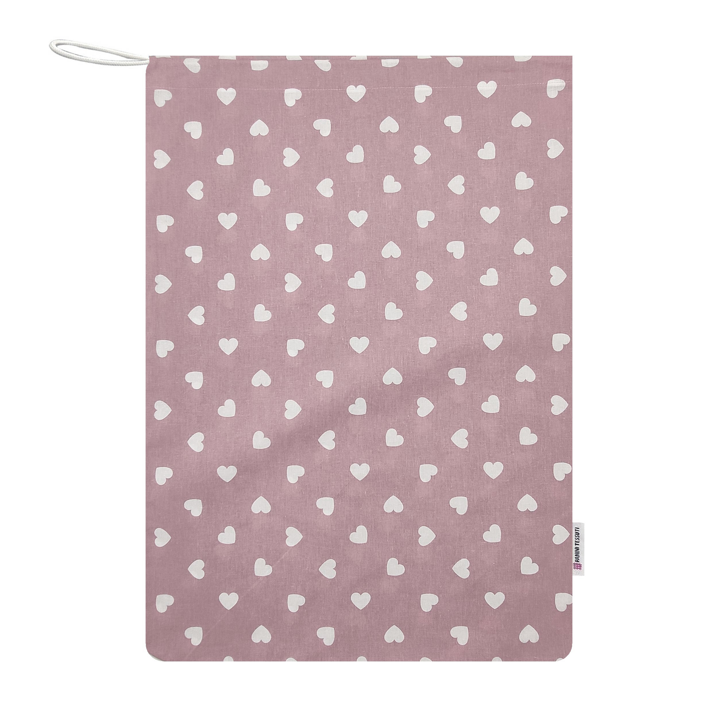 Sac de jardin d'enfants Cœurs blancs sur fond rose antique