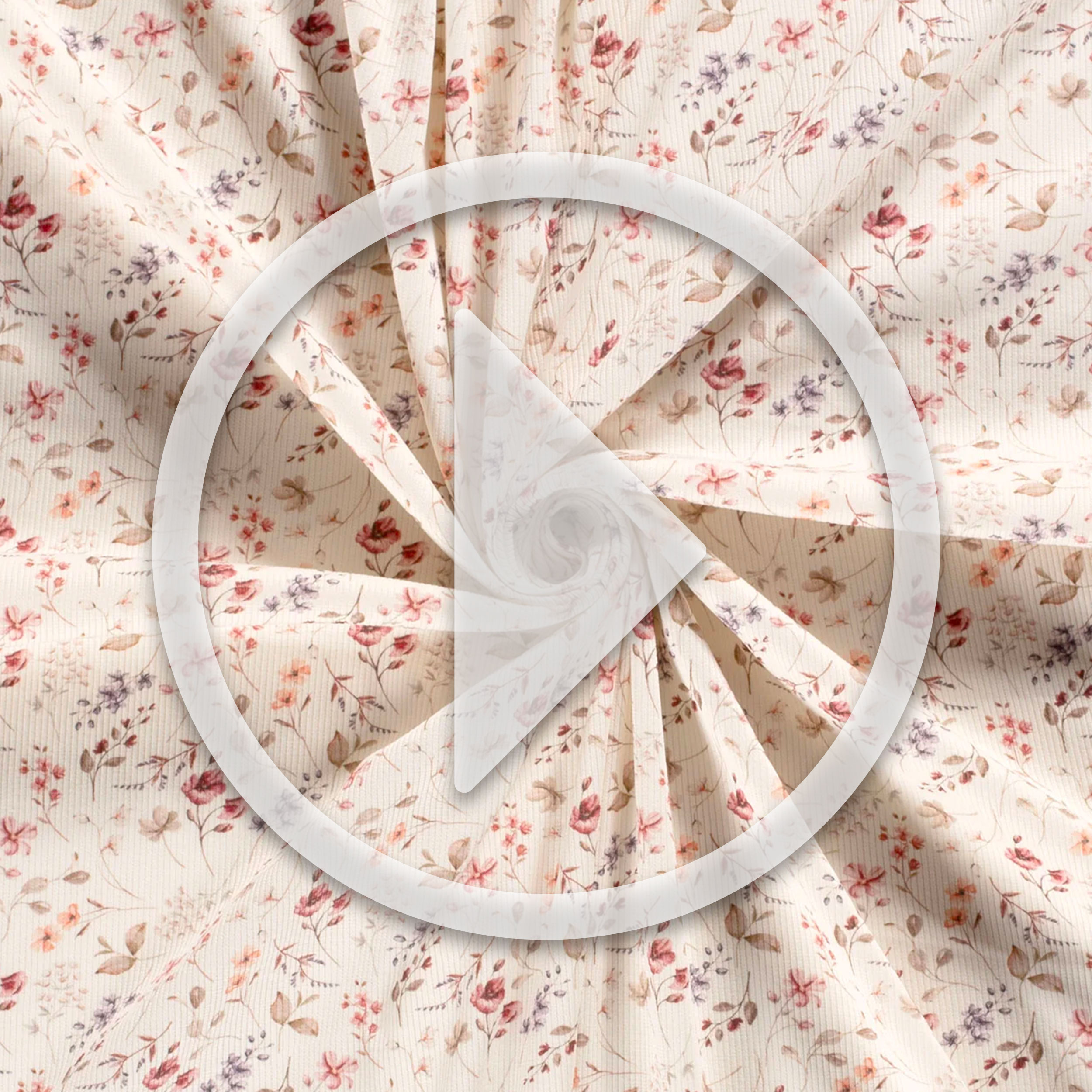 Floral Ribbed Jersey Powder Pink Image